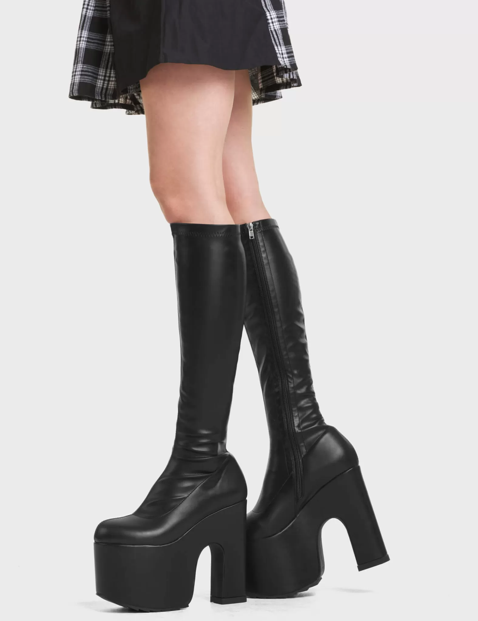 Awkward Chunky Platform Knee High Boots^Lamoda Store