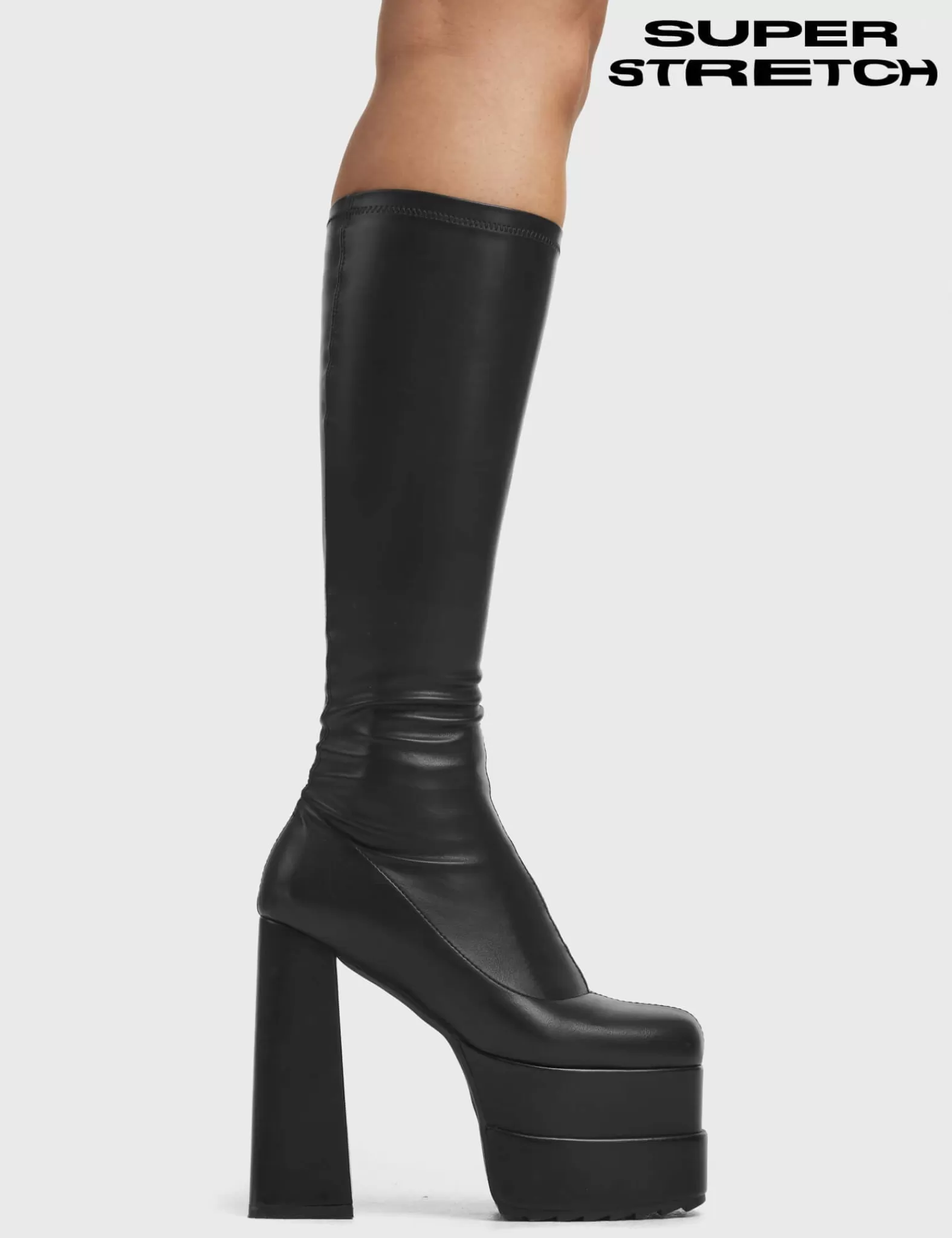 Bad Gurl Super Stretch Platform Knee High Boots^Lamoda Flash Sale