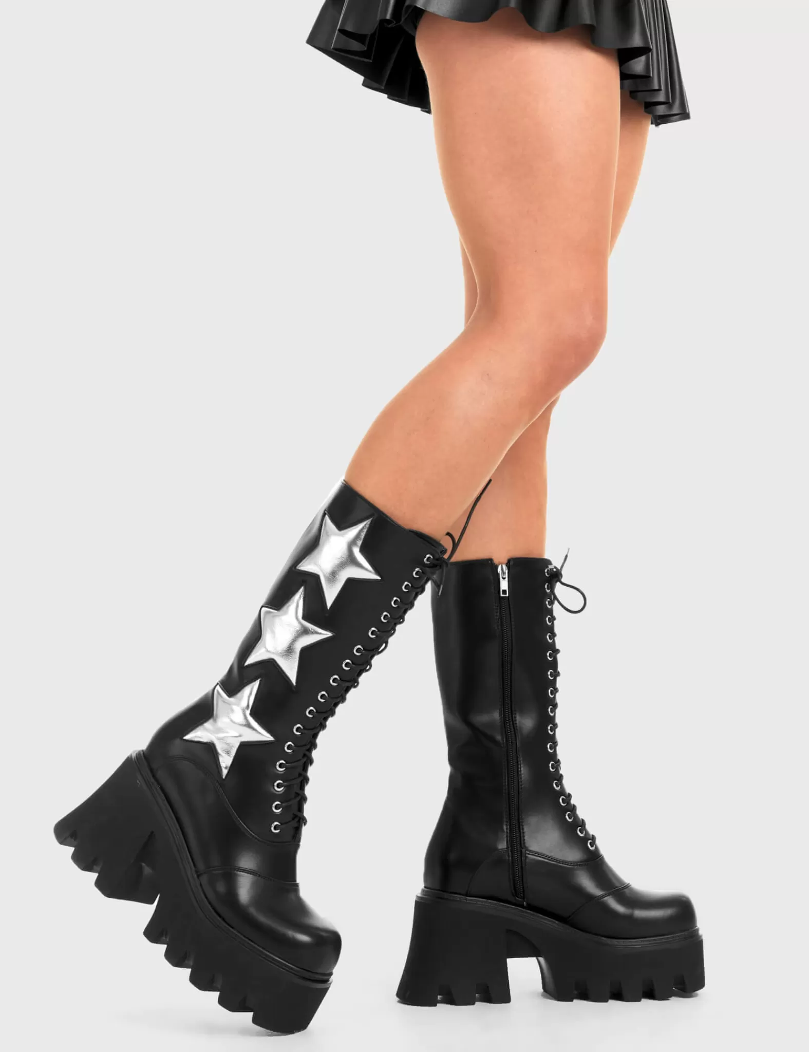 Big League Chunky Platform Calf Boots^Lamoda Discount