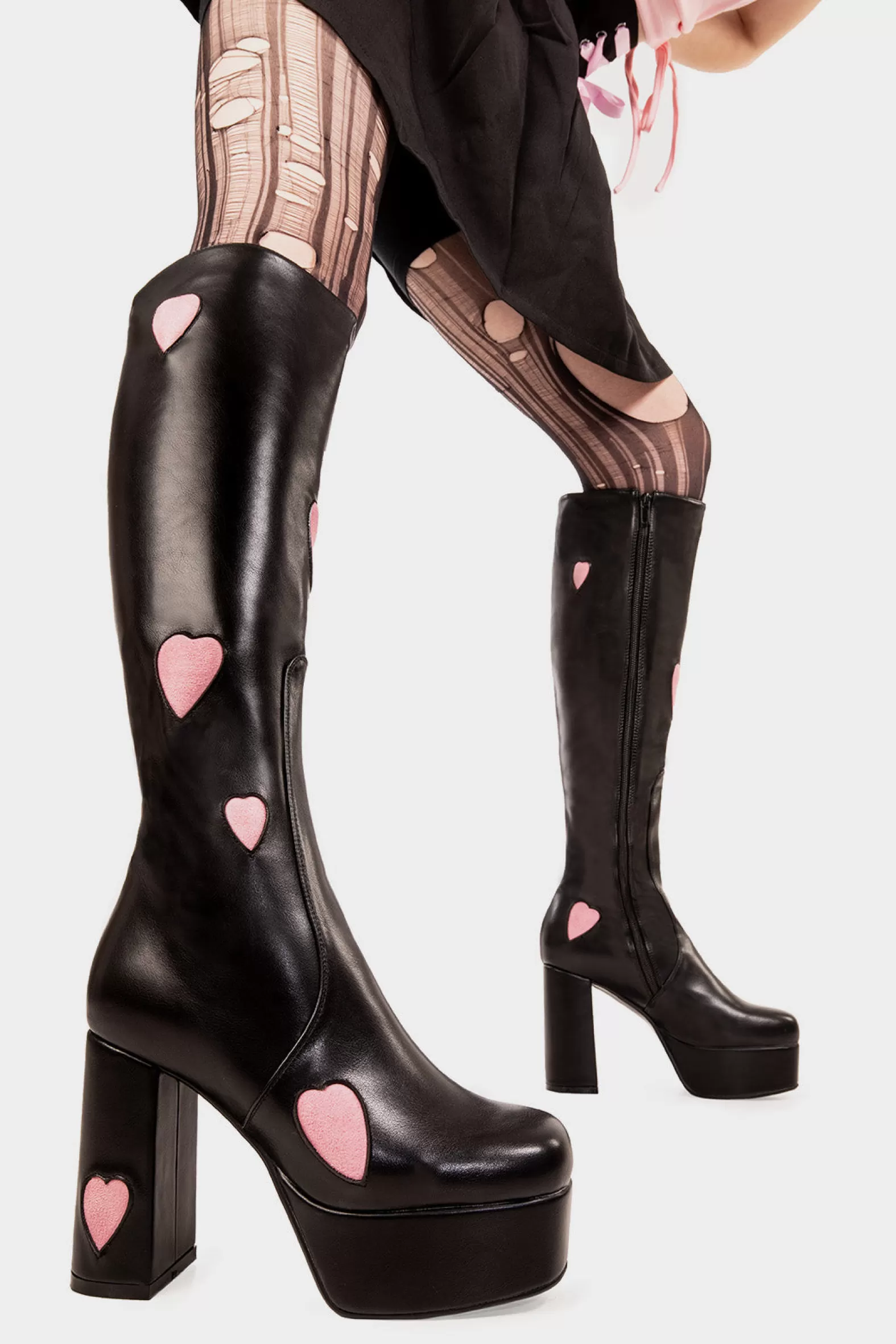 Candyfloss Love Platform Knee High Boots^Lamoda New