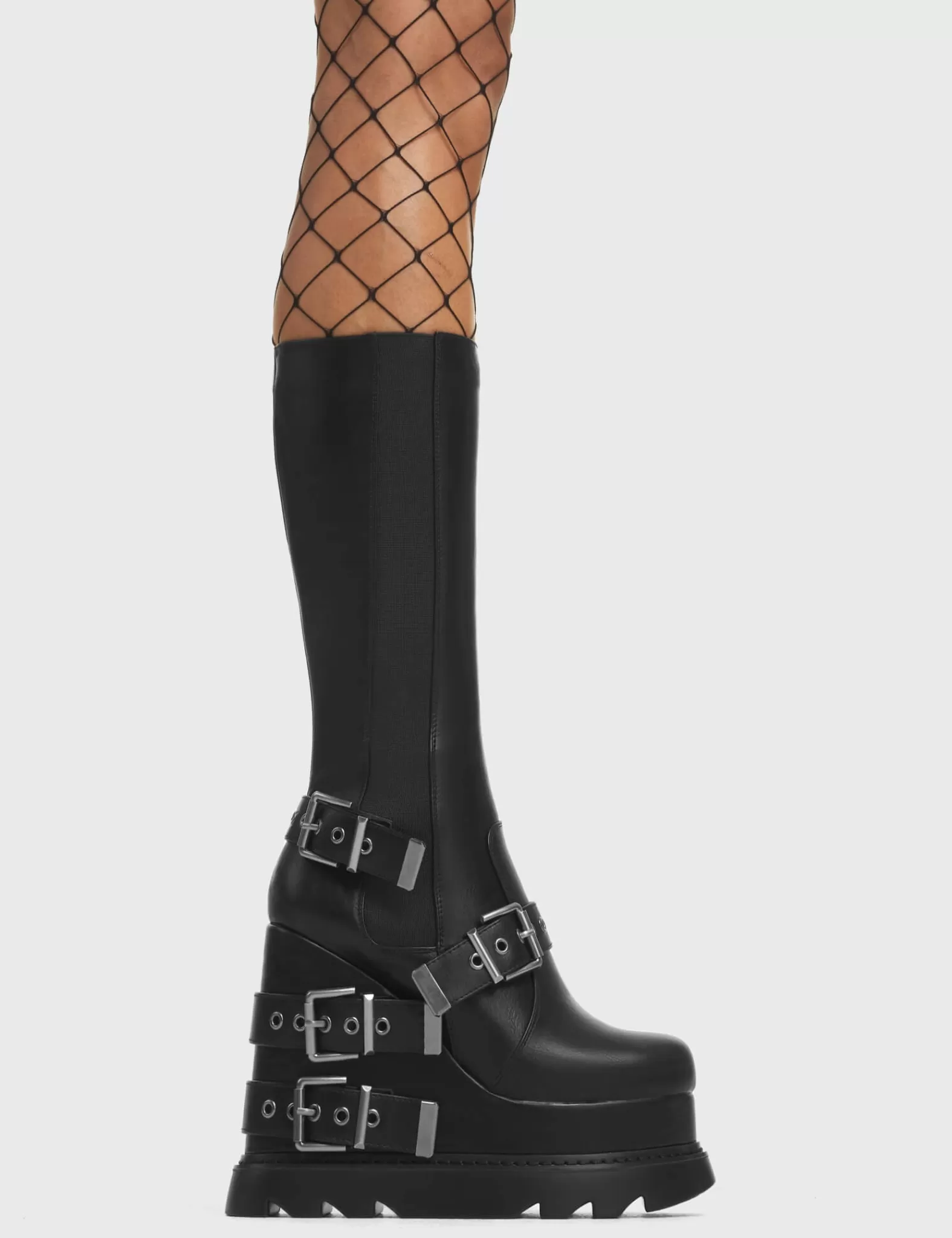 Causing Riots Chunky Platform Calf Boots^Lamoda Hot