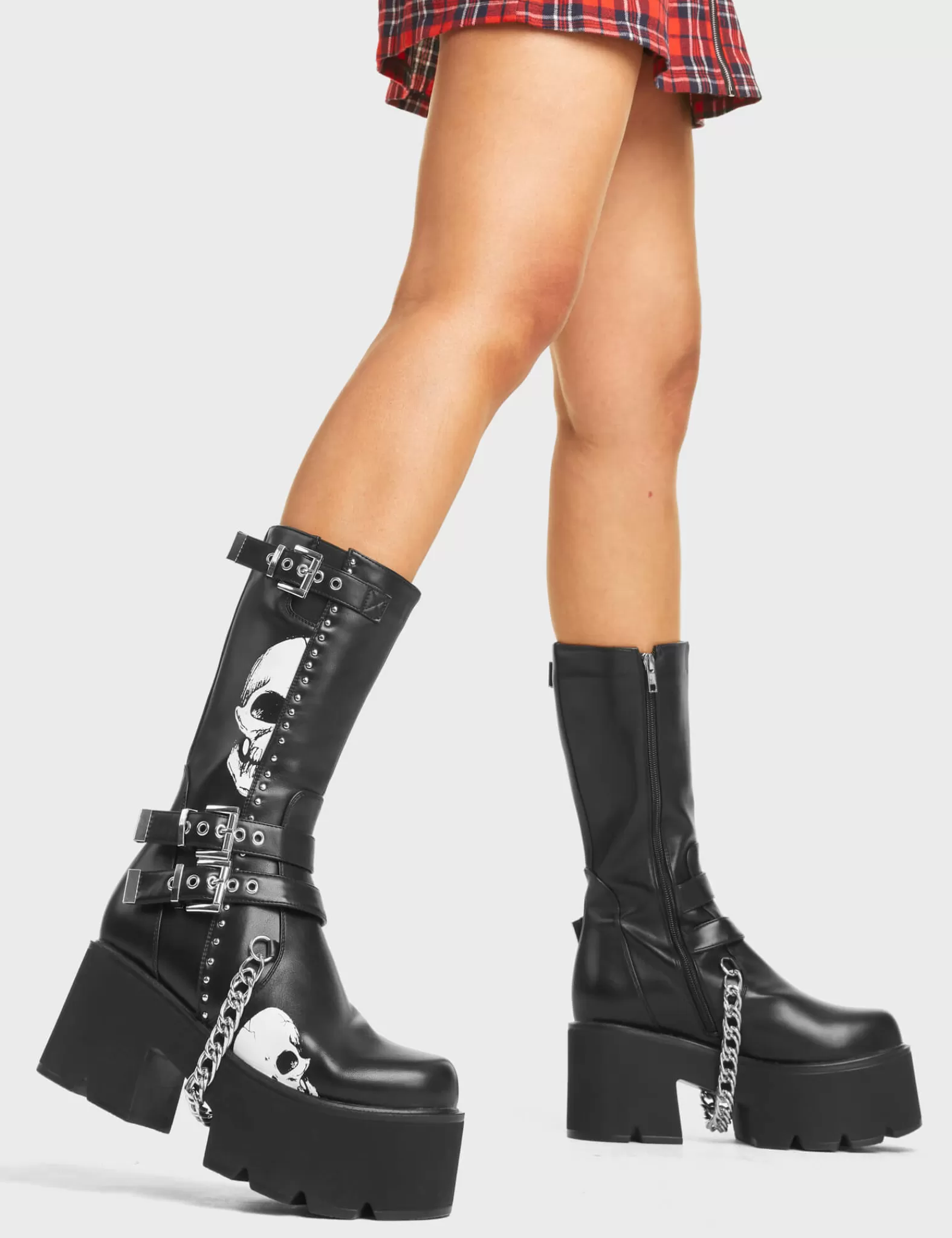 Cemetery Gates Chunky Platform Calf Boots^Lamoda Store