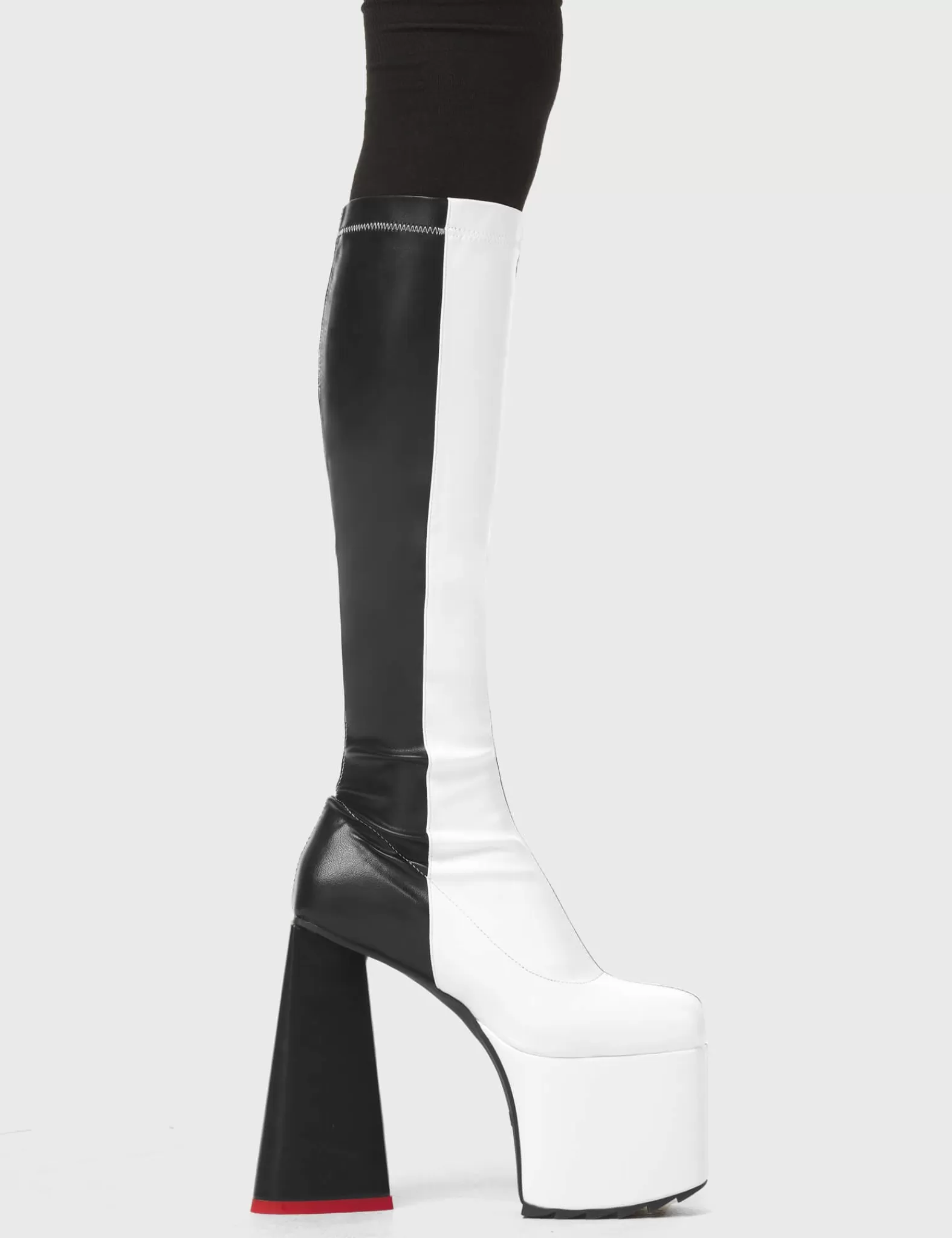 Cruella Stretchy Platform Knee High Boots^Lamoda Store