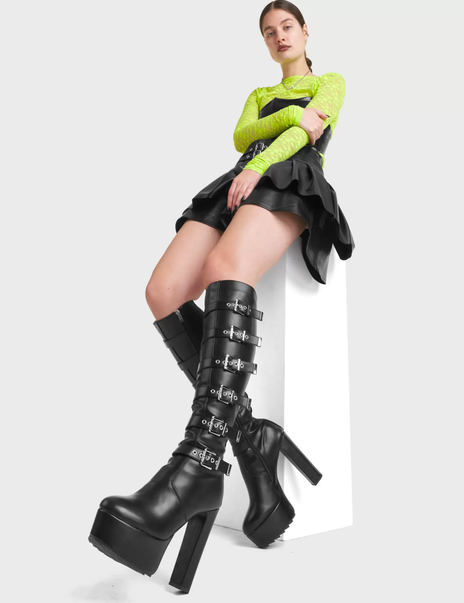 Direct Platform Knee High Boots^Lamoda New