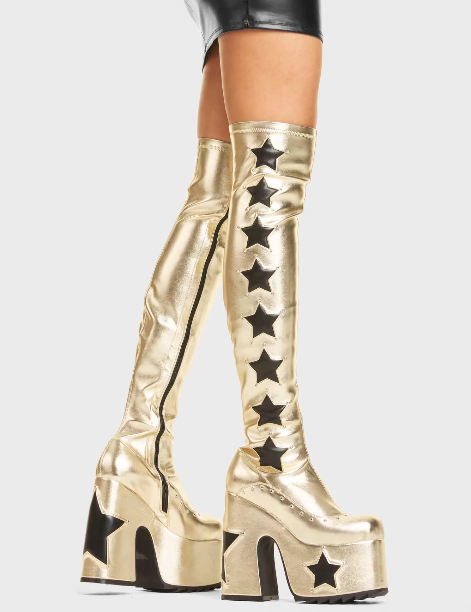 Electricity Chunky Platform Thigh High Boots^Lamoda Clearance