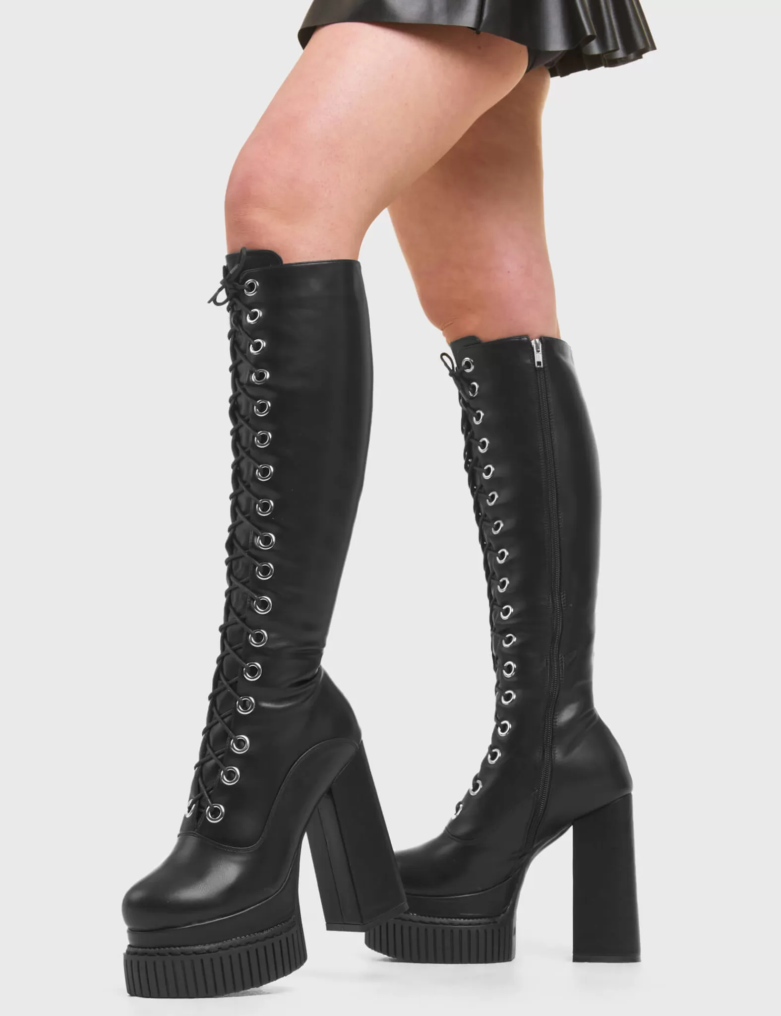 Elevators Creeper Platform Knee High Boots^Lamoda Hot