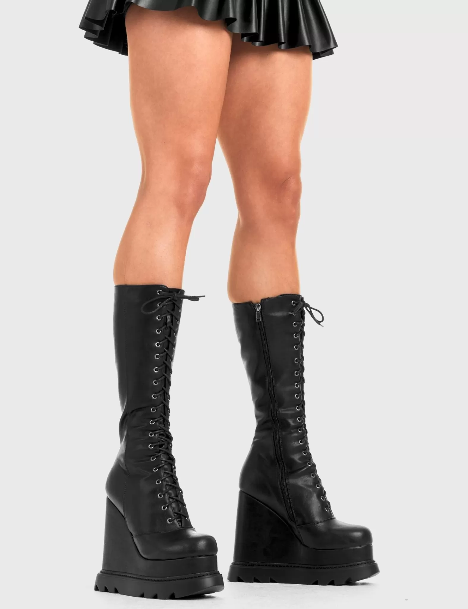 Empty Space Chunky Platform Calf Boots^Lamoda Discount