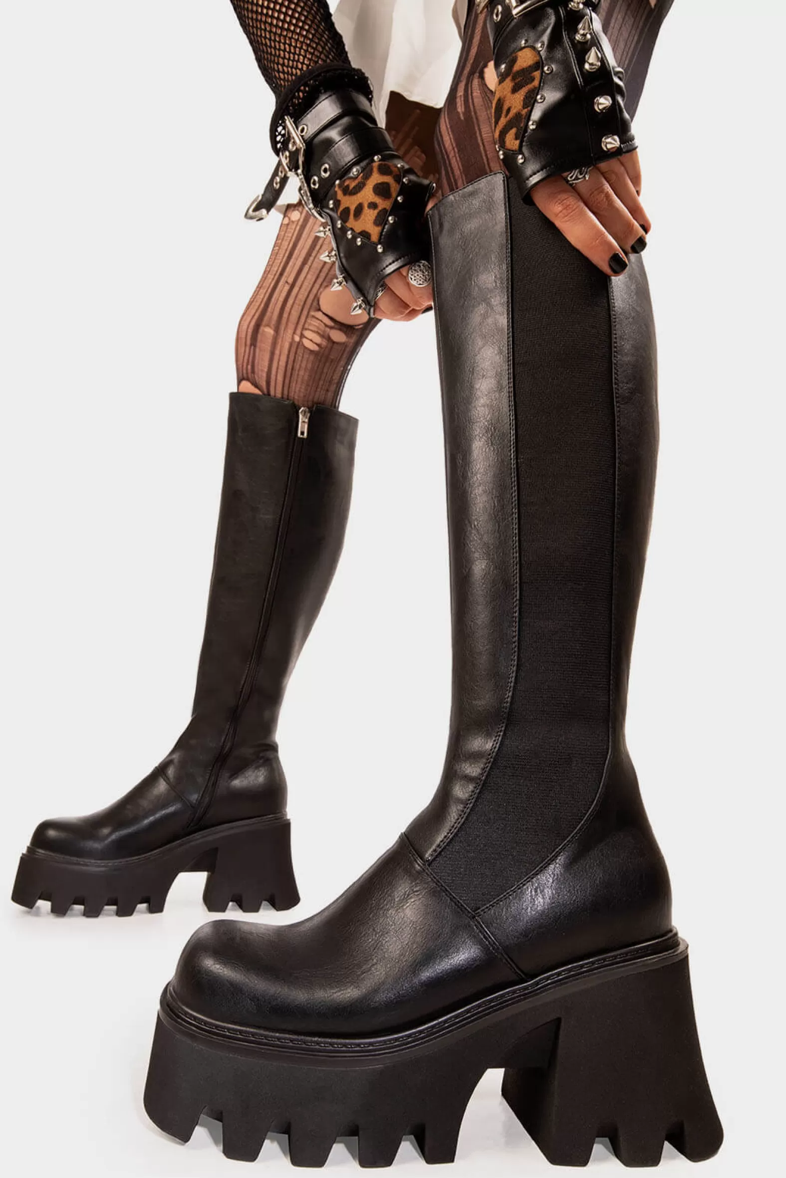 For You Chunky Platform Knee High Boots^Lamoda Hot