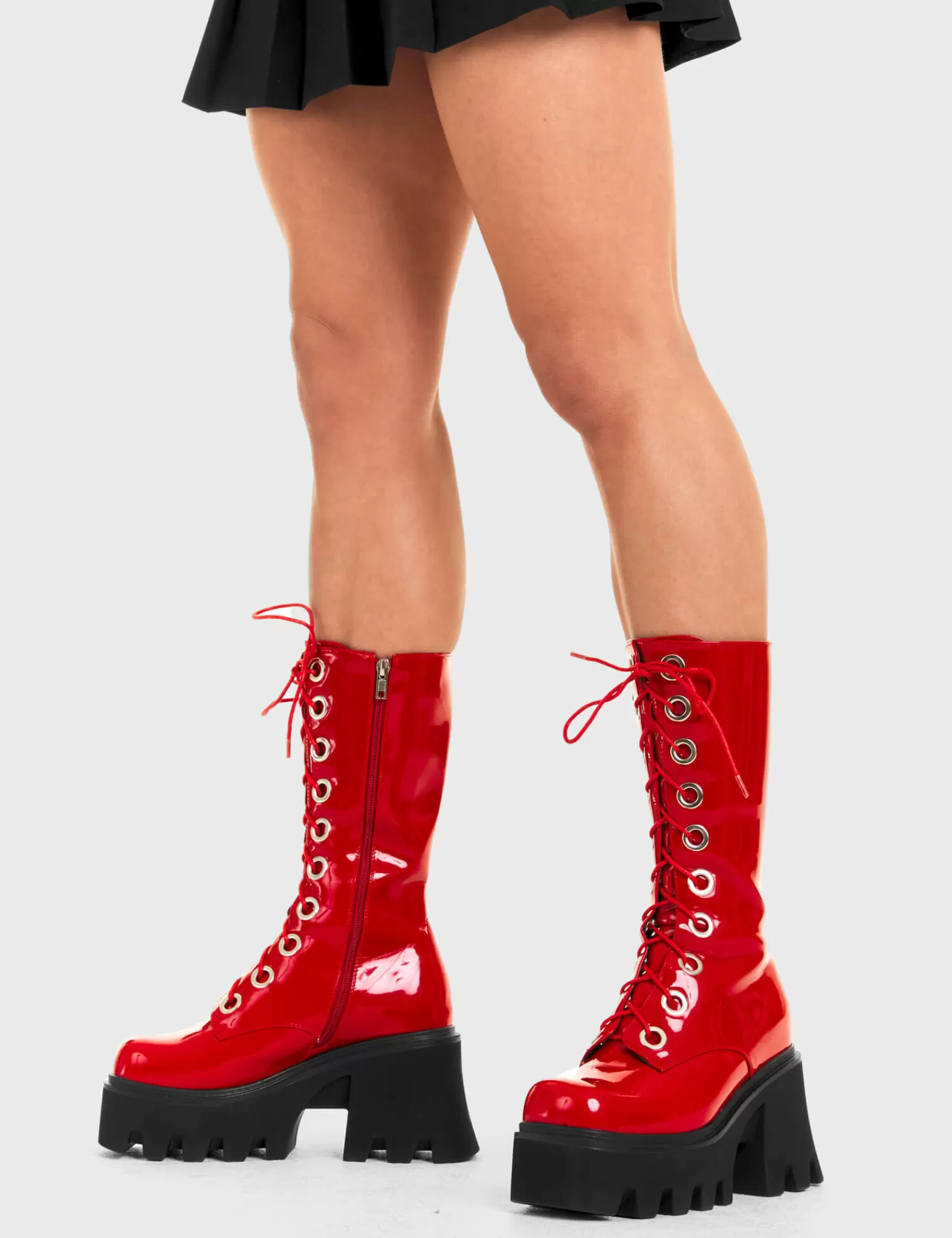 Get Paid Chunky Platform Calf Boots^Lamoda Store