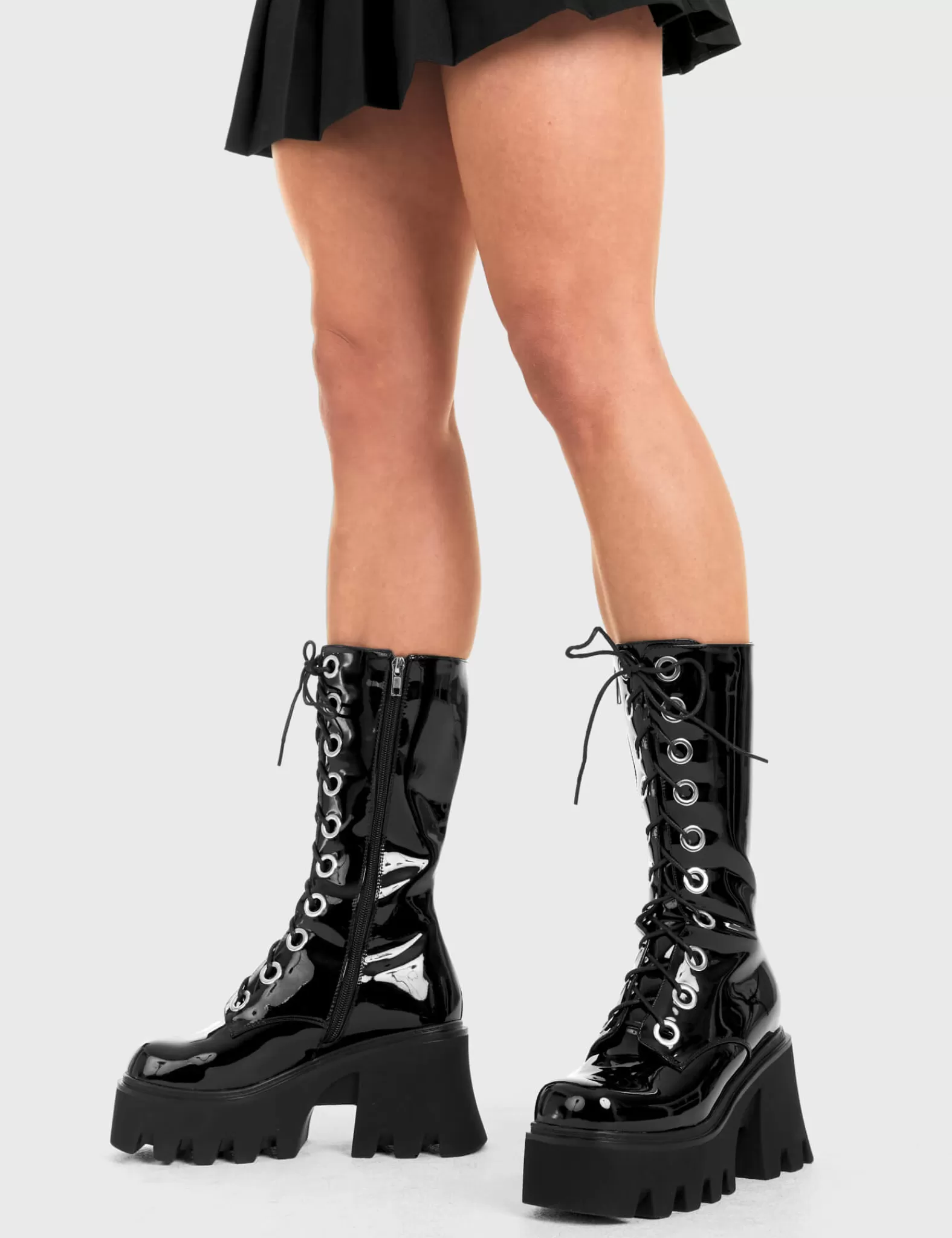 Get Paid Chunky Platform Calf Boots^Lamoda Fashion