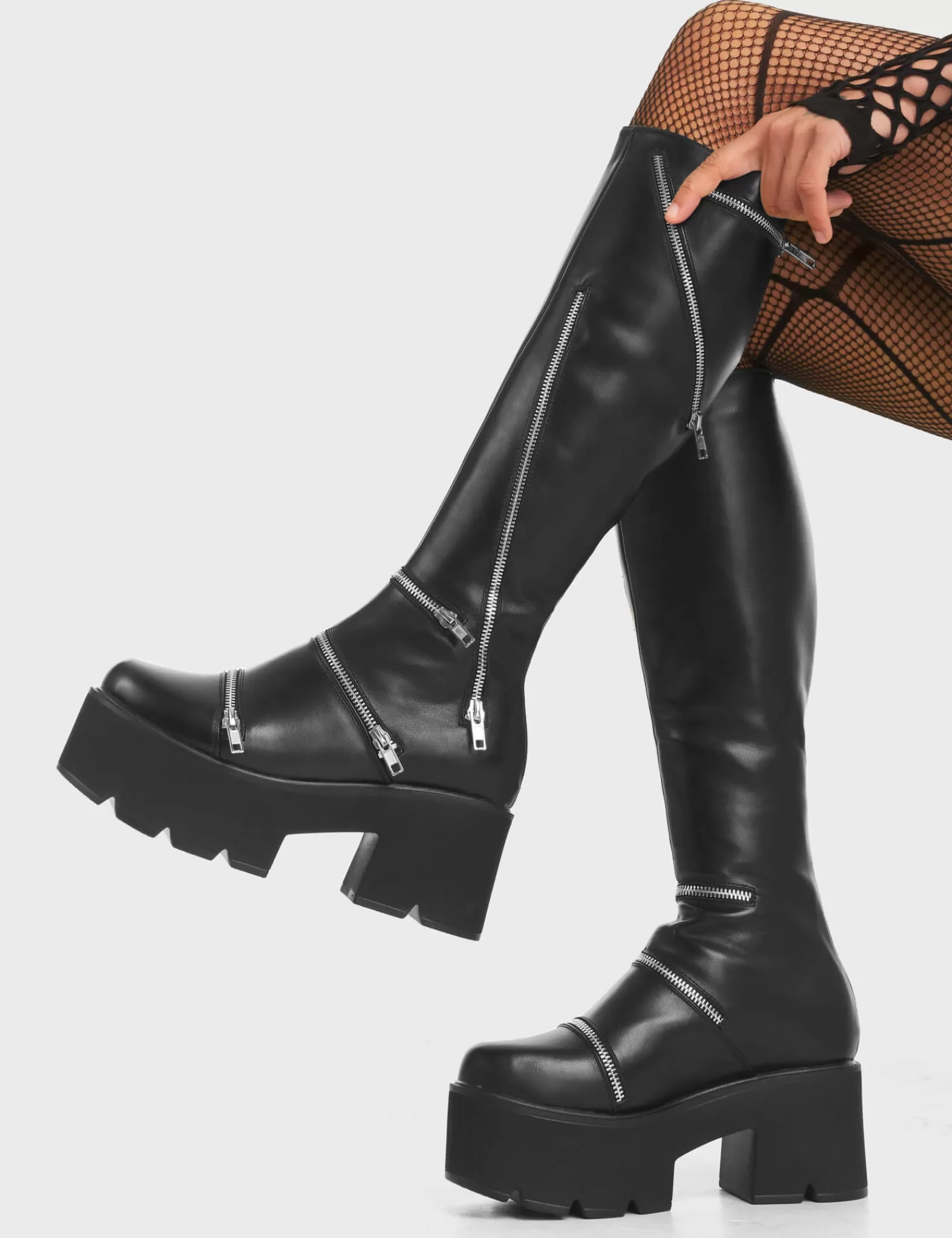 Go Figure Chunky Platform Knee High Boots^Lamoda Outlet