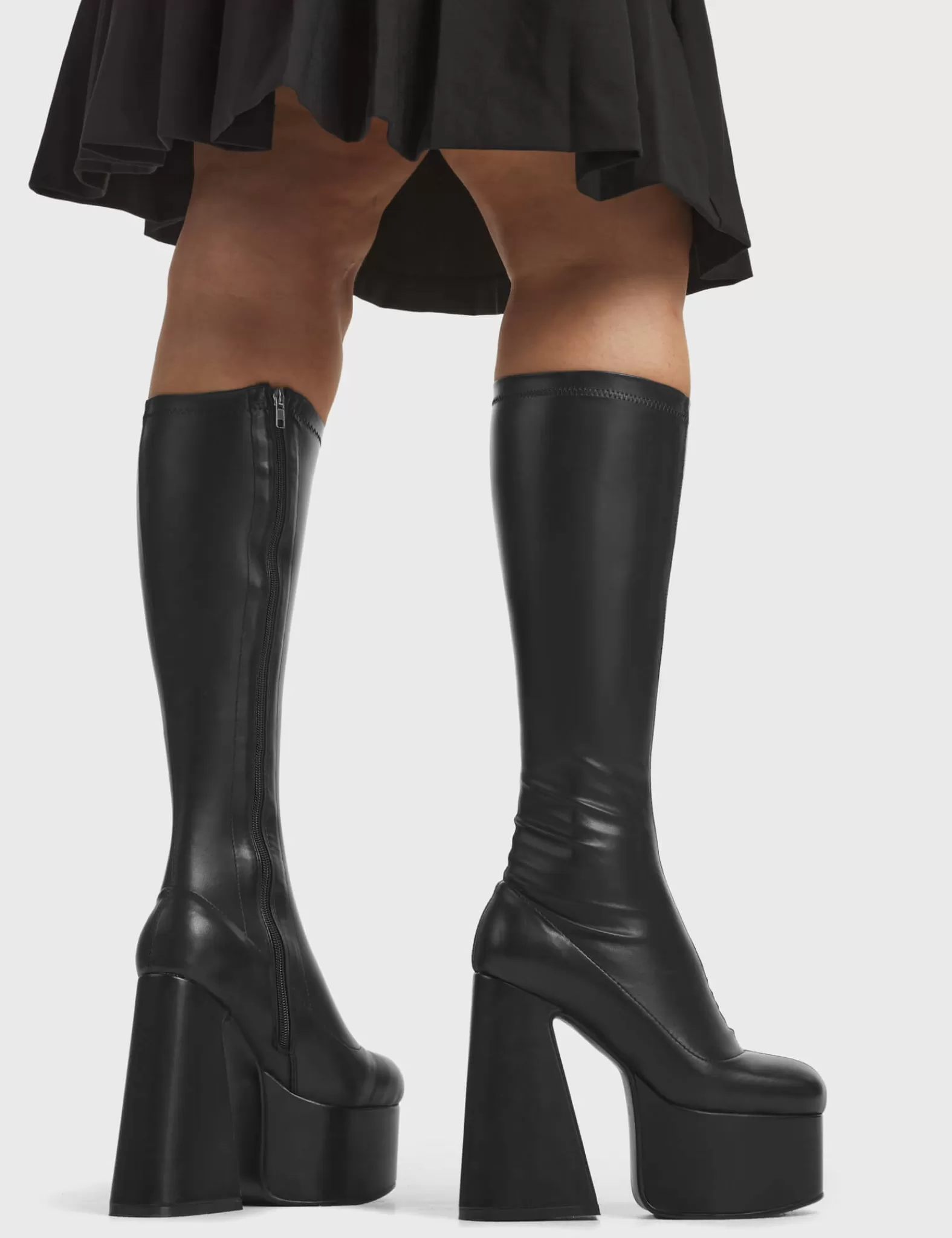 Hate You Super Stretch Platform Knee High Boots^Lamoda Clearance