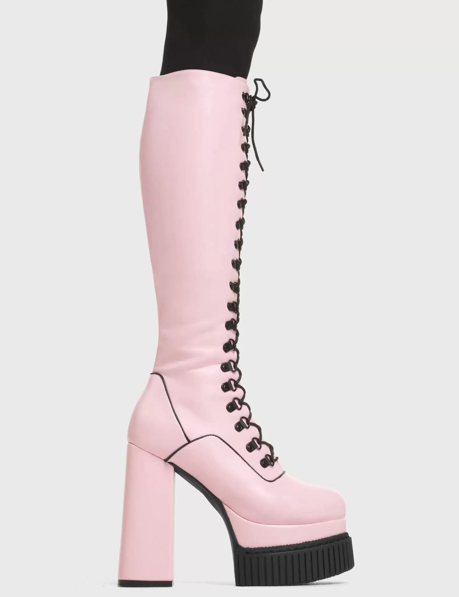 Hidden Agenda Creeper Platform Knee High Boots^Lamoda Hot