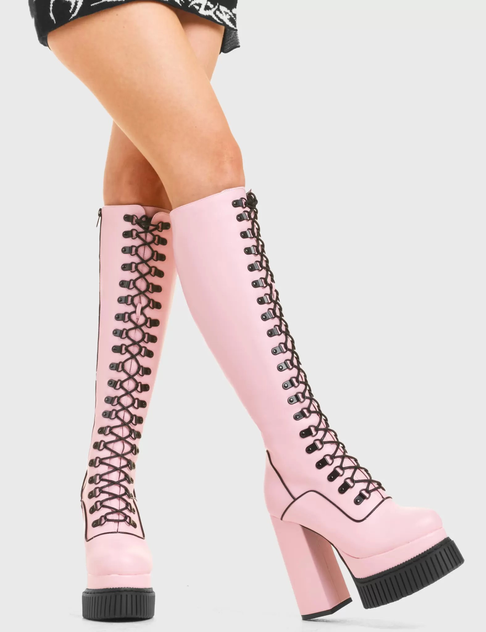 Hidden Agenda Creeper Platform Knee High Boots^Lamoda Hot