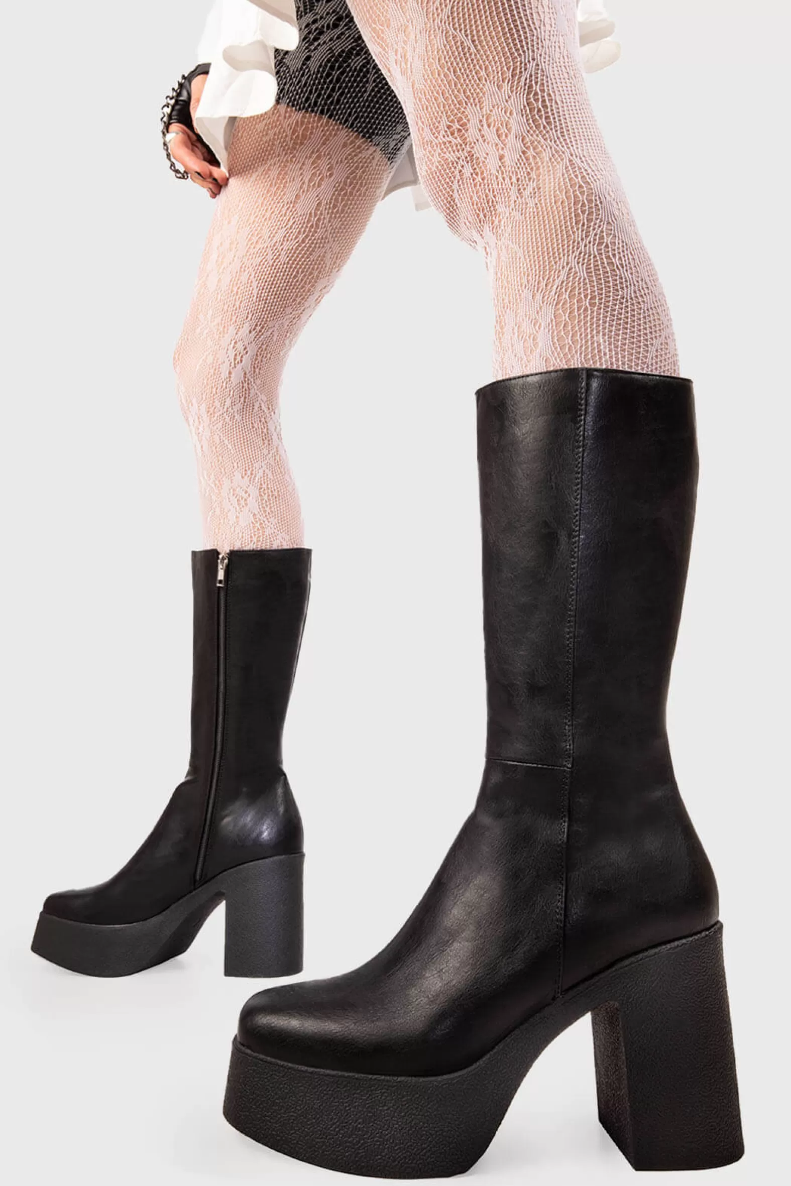 Holler Back Platform Calf Boots^Lamoda Cheap