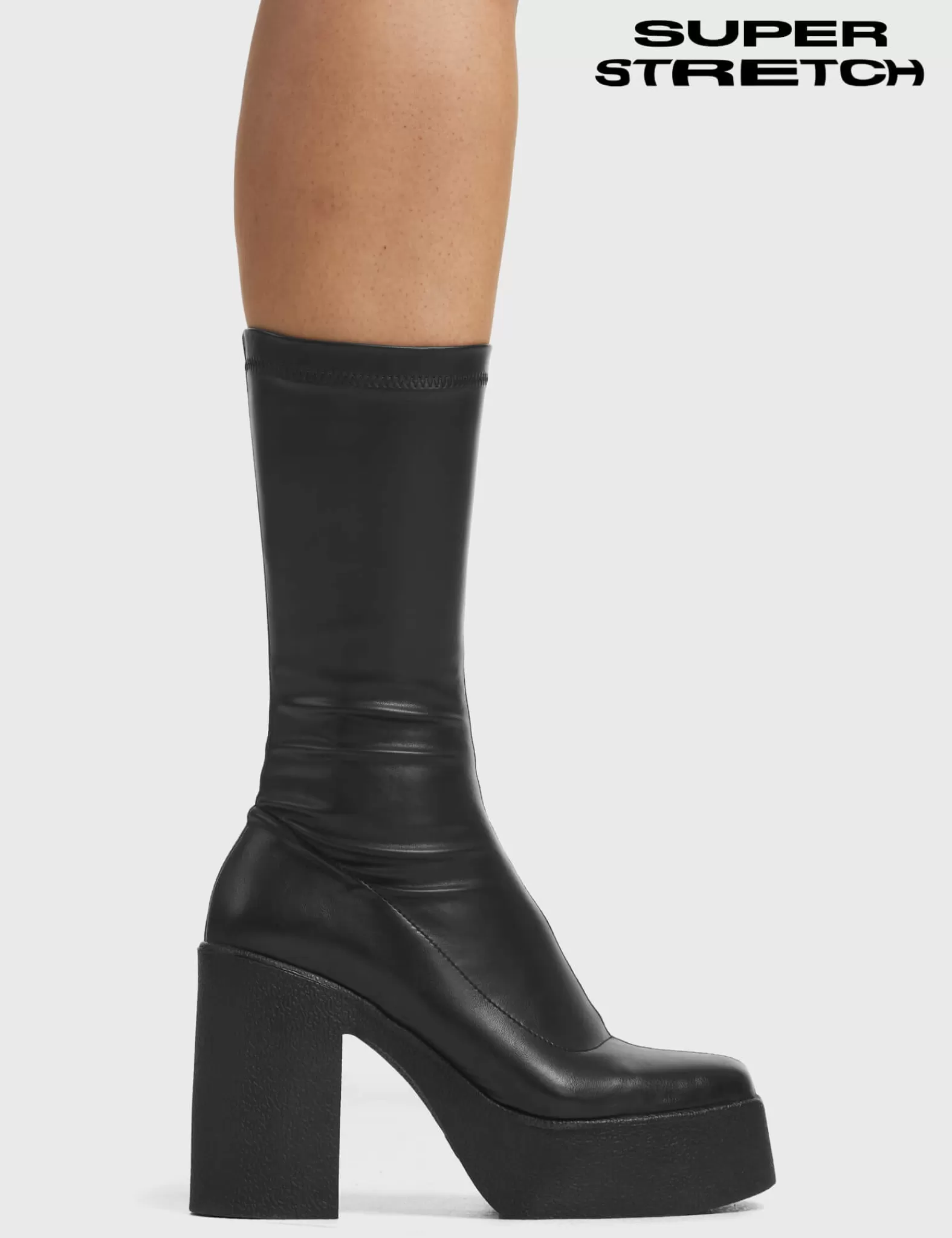 Holler Back Super Stretch Platform Calf Boots^Lamoda Discount