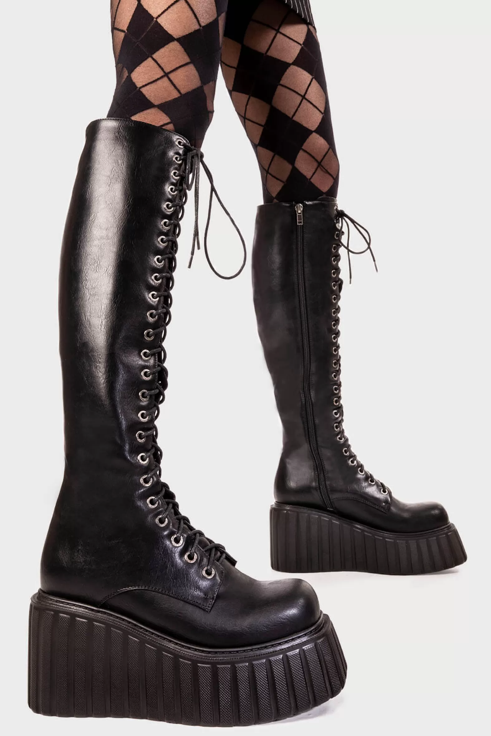 Important Chunky Creeper Platform Knee High Boots^Lamoda Clearance