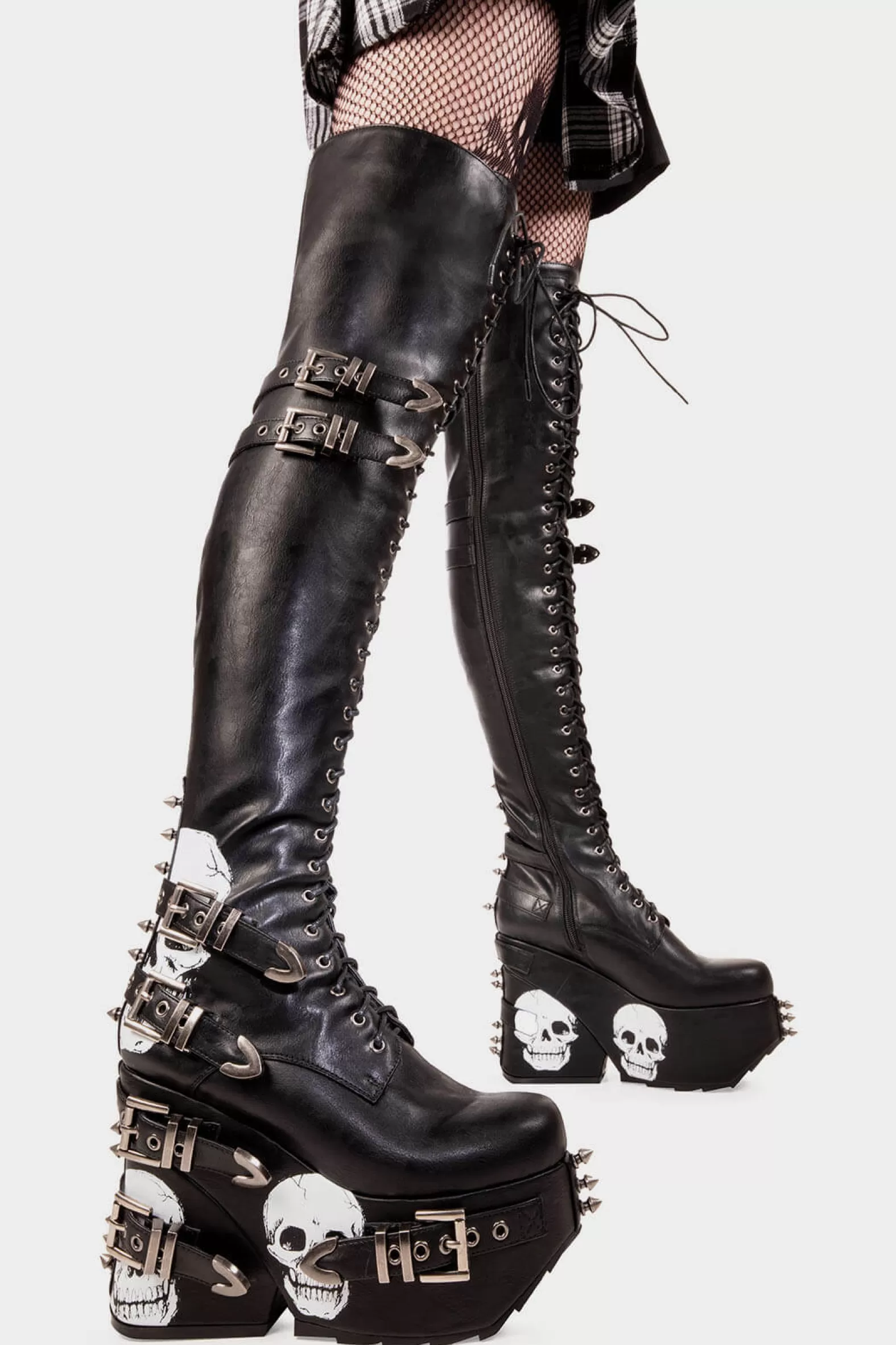 Irrational Thoughts Chunky Platform Thigh High Boots^Lamoda New