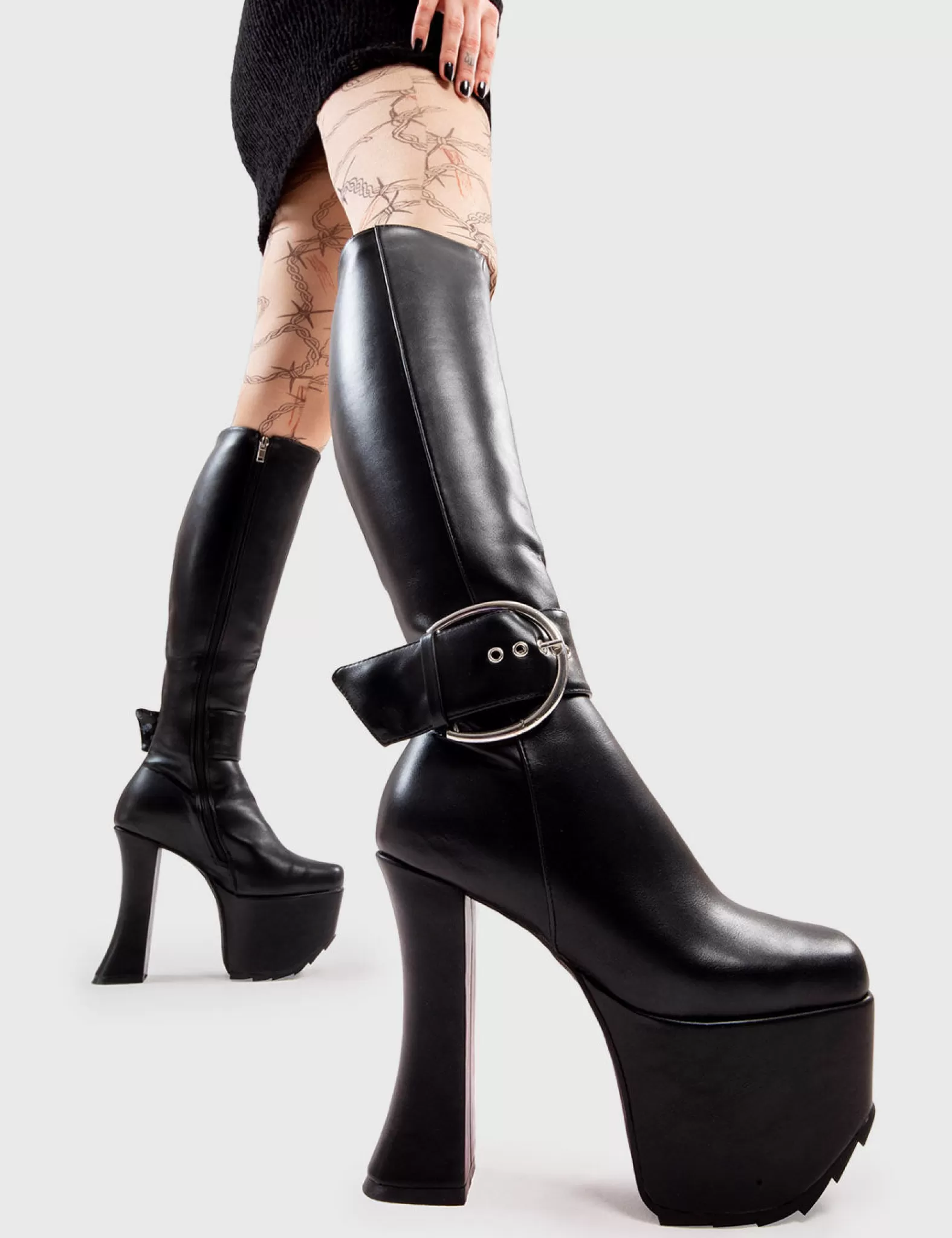 Kick Start Platform Knee High Boots^Lamoda Fashion