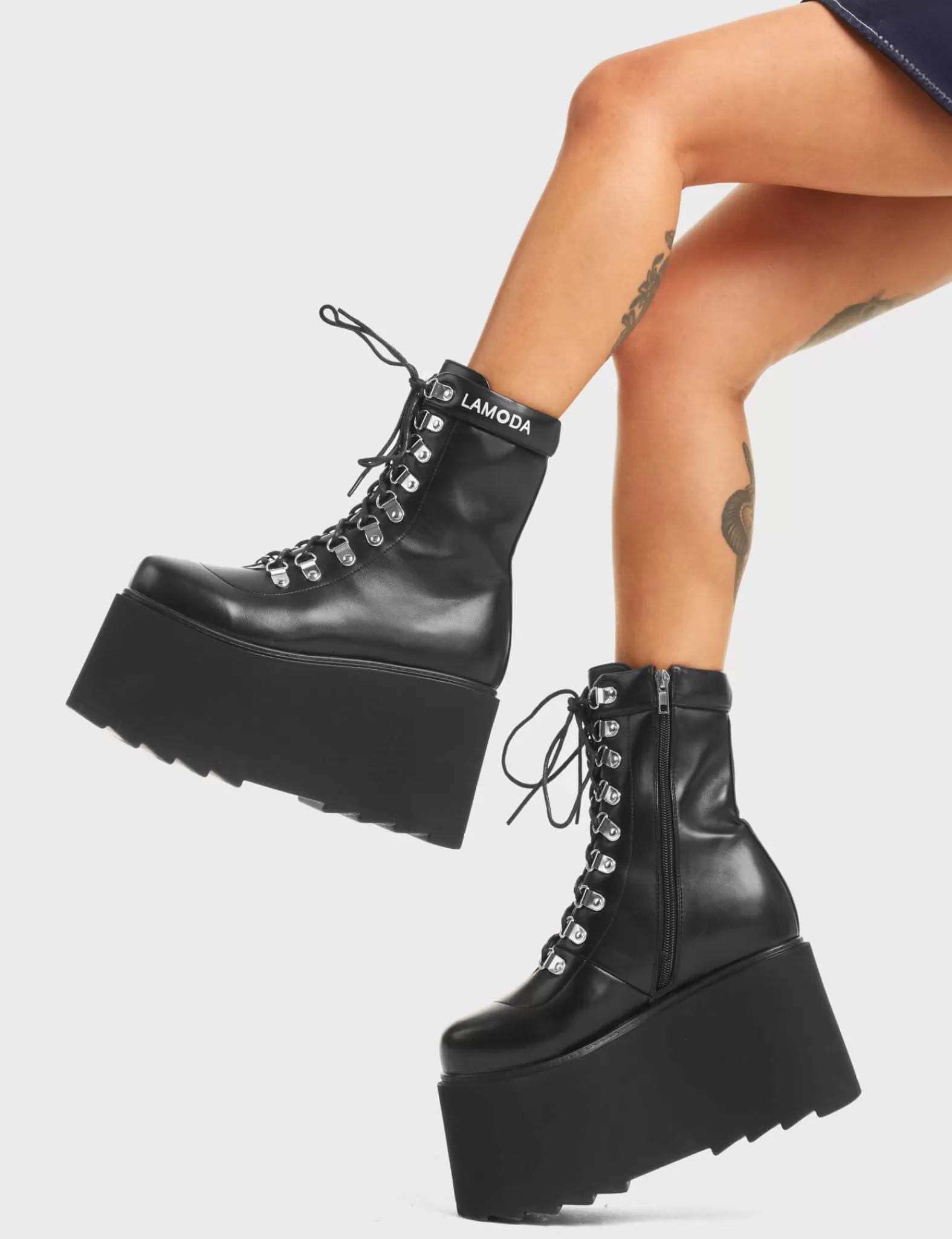 La Nuit Chunky Platform Ankle Boots^Lamoda Fashion