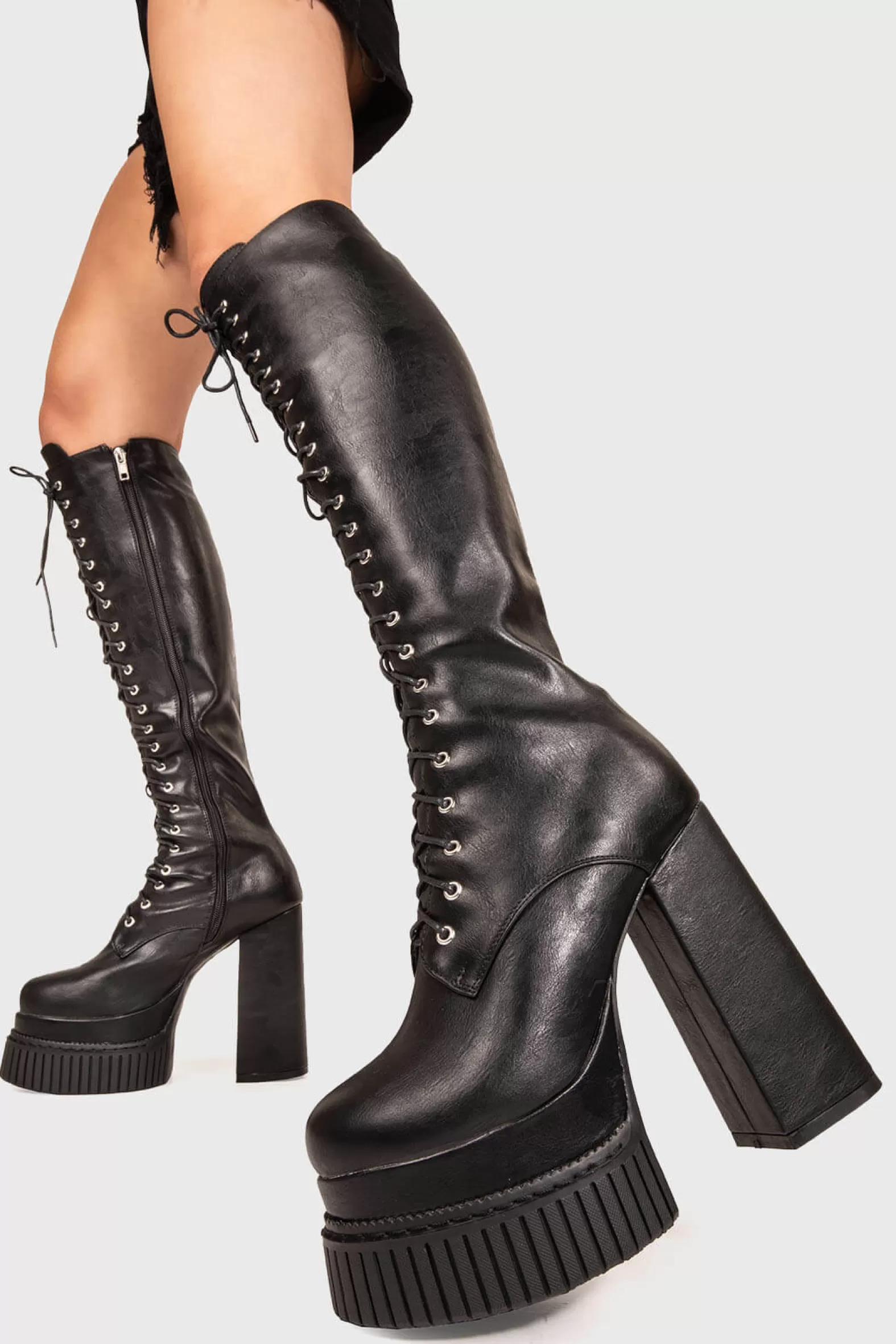 Moment Of Clarity Creeper Platform Knee High Boots^Lamoda Discount