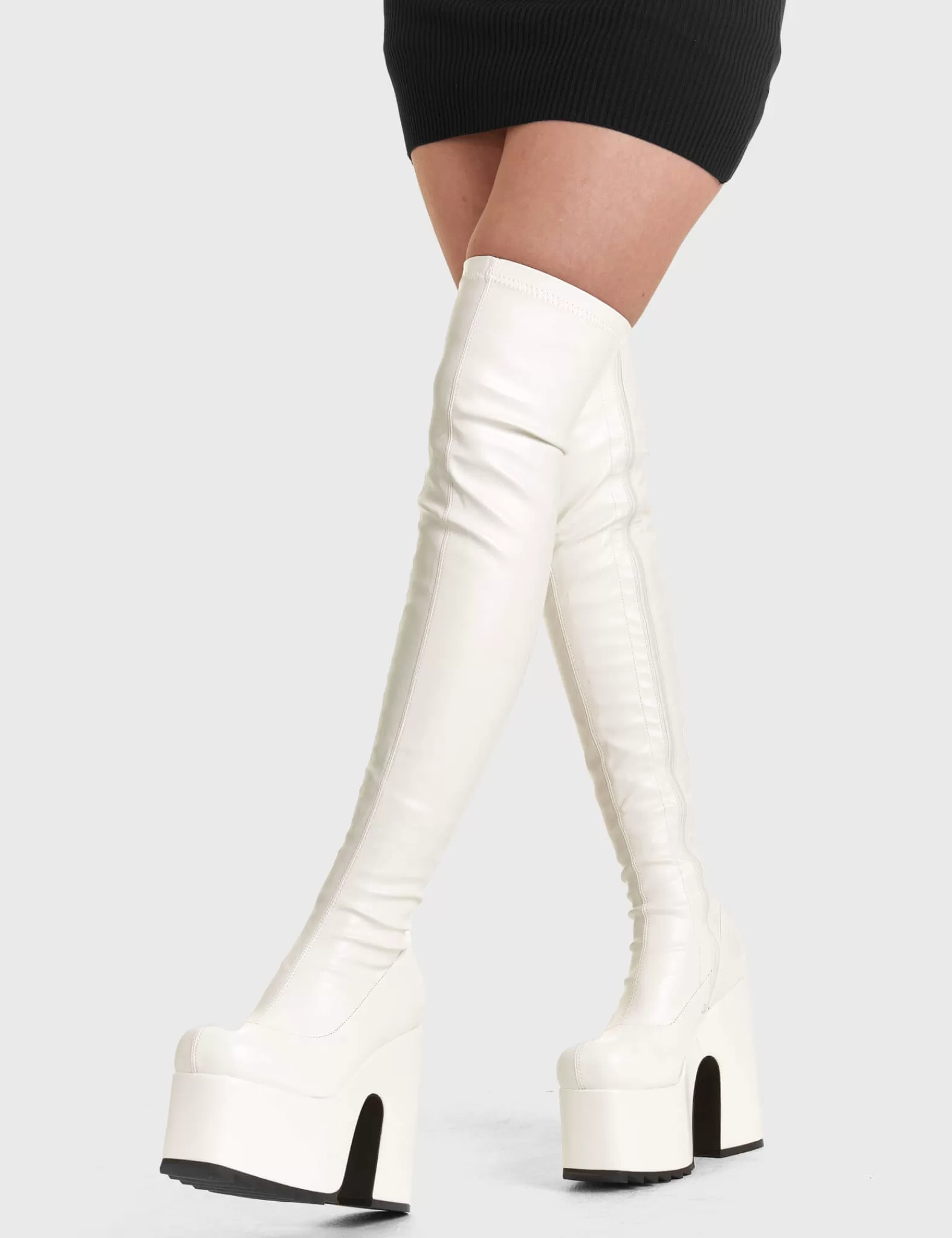 Not Ready Chunky Platform Thigh High Boots^Lamoda Outlet