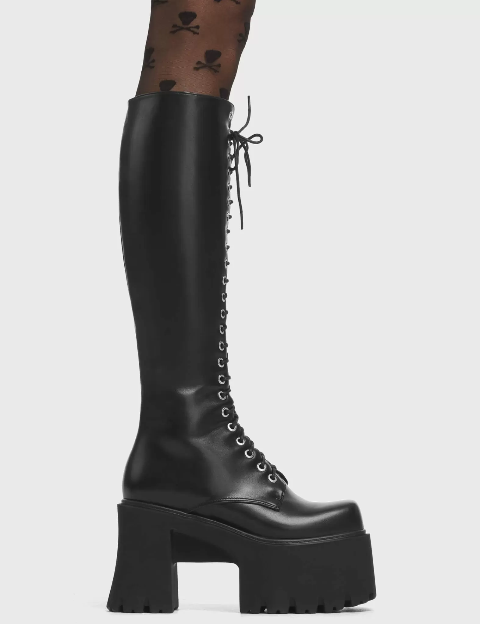 On Ropes Chunky Platform Knee High Boots^Lamoda Shop