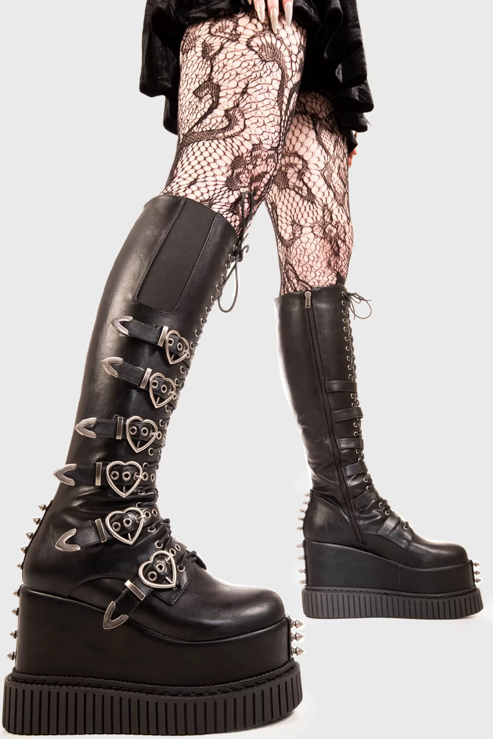 Overkill Chunky Platform Knee High Boots^Lamoda Shop