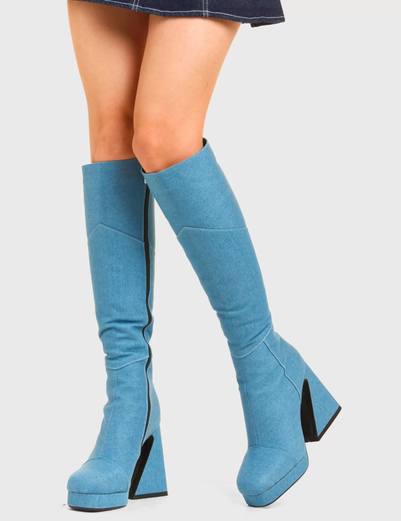 Override Platform Knee High Boots^Lamoda Fashion