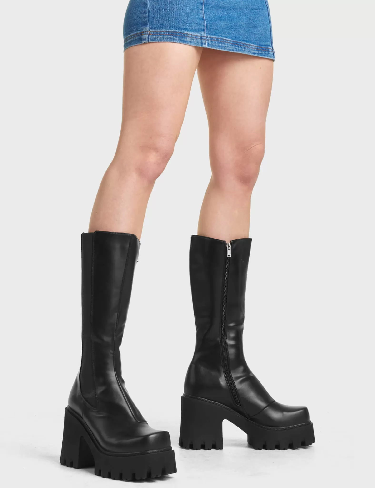 Paradise Chunky Platform Calf Boots^Lamoda Cheap