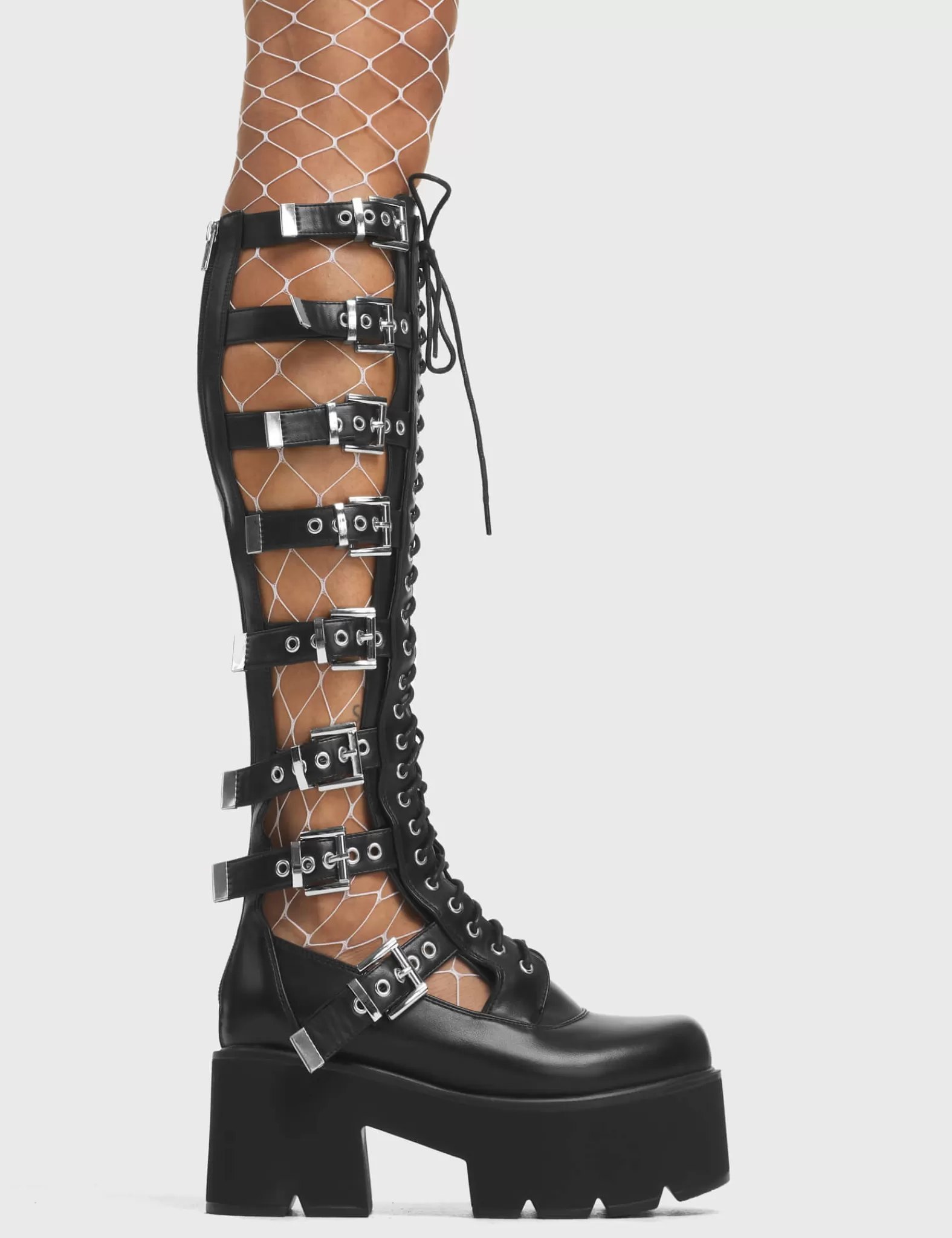 Peakaboo Chunky Platform Knee High Boots^Lamoda Cheap