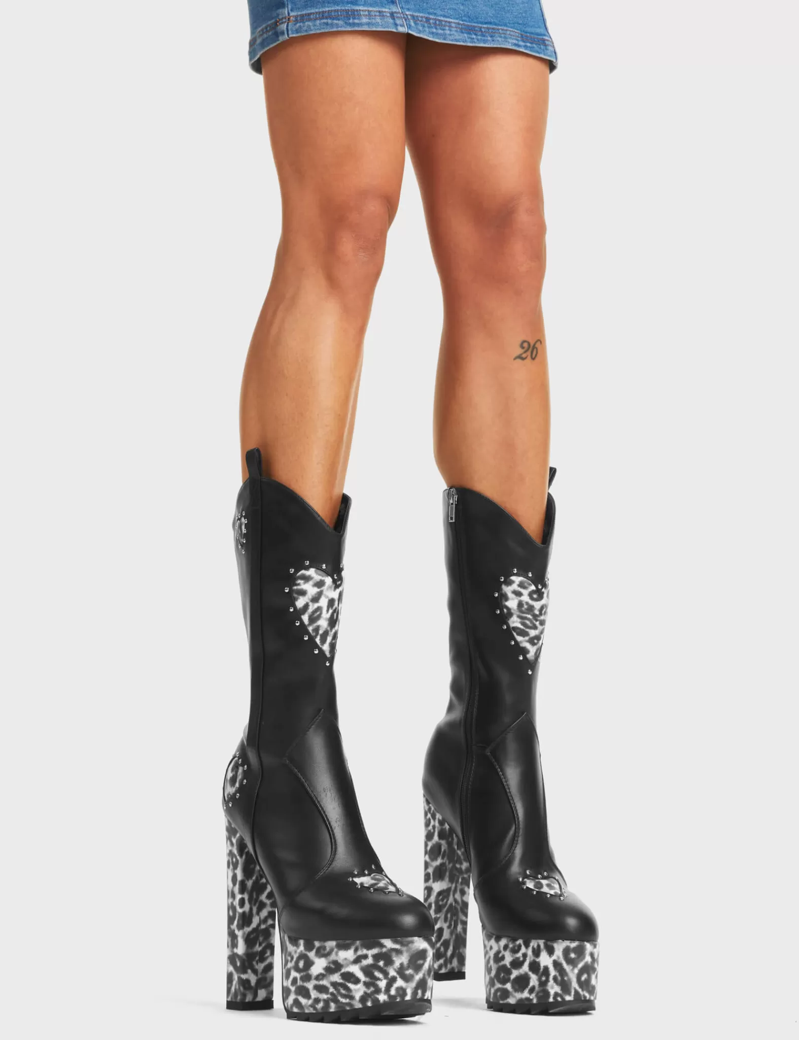 Rejector Platform Calf Boots^Lamoda Clearance