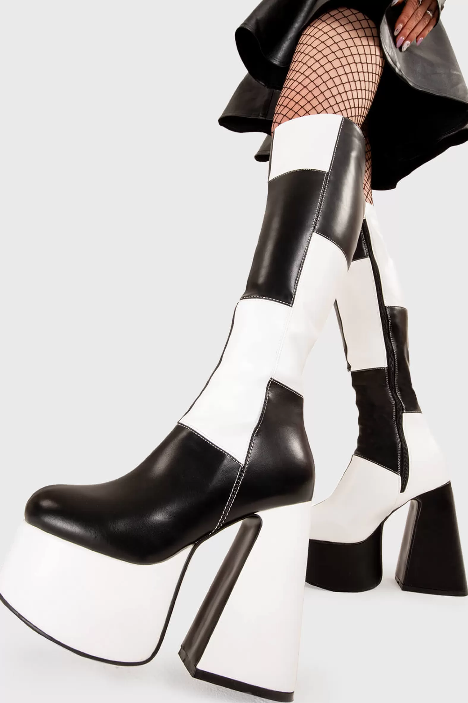 Runway Wide Calf Platform Knee High Boots^Lamoda Best