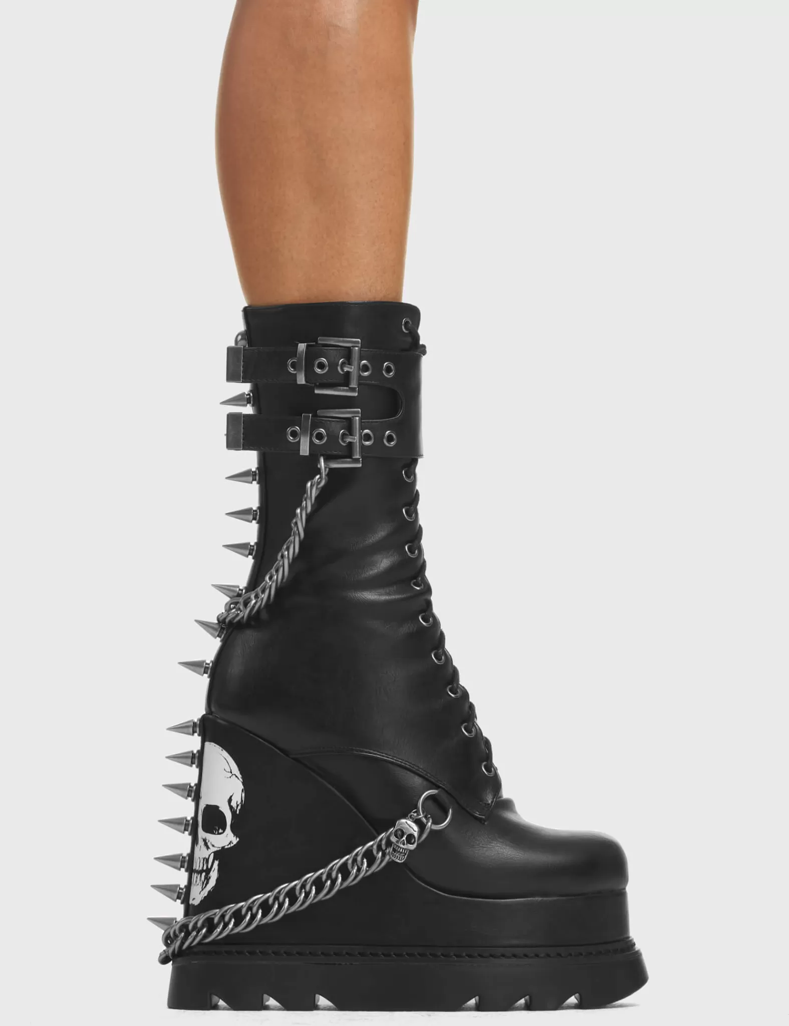 She's Dangerous Chunky Platform Ankle Boots^Lamoda Fashion