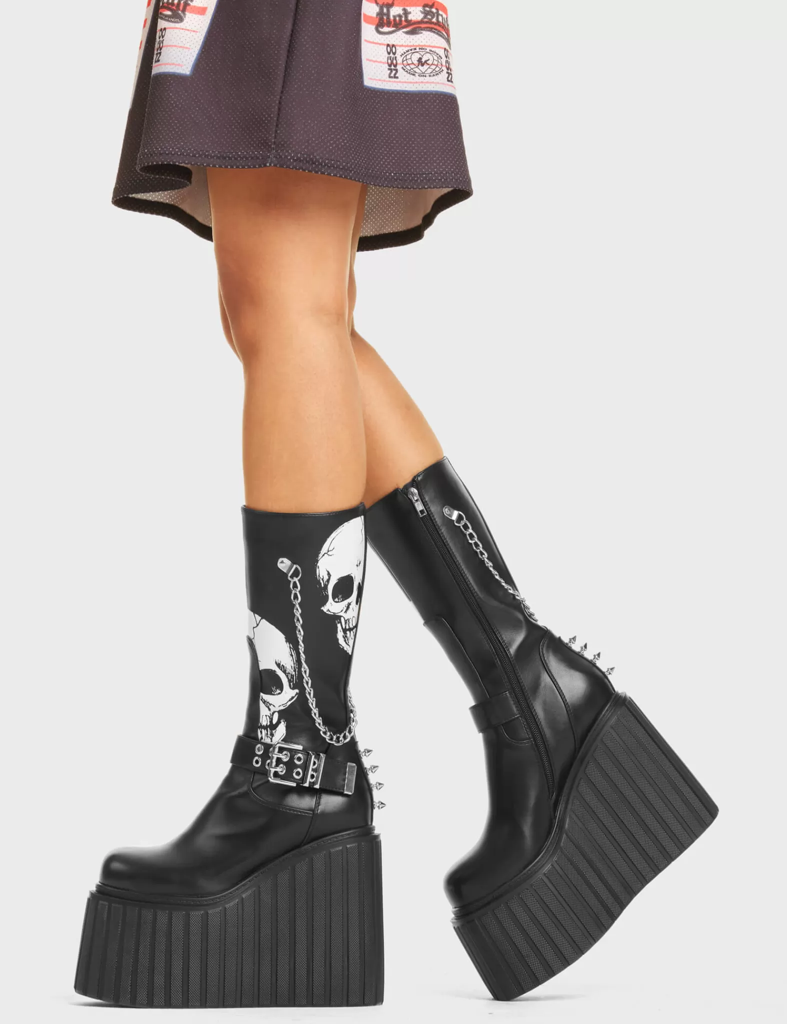 Shivering Chunky Platform Creeper Calf Boots^Lamoda New