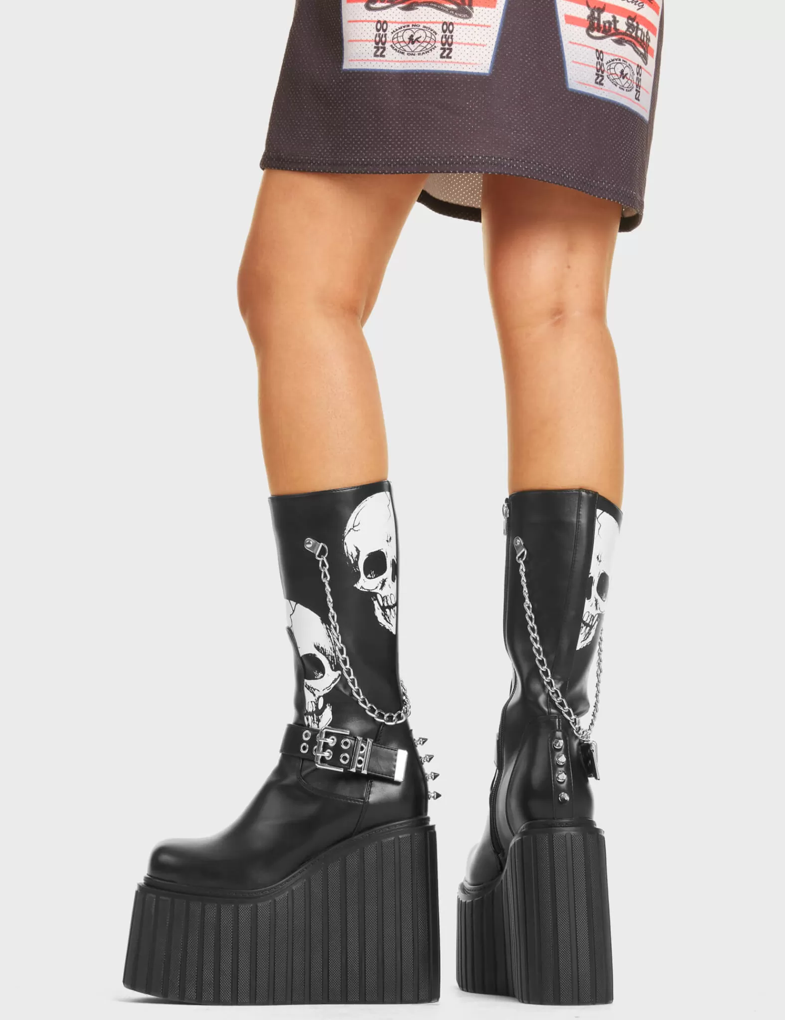 Shivering Chunky Platform Creeper Calf Boots^Lamoda New