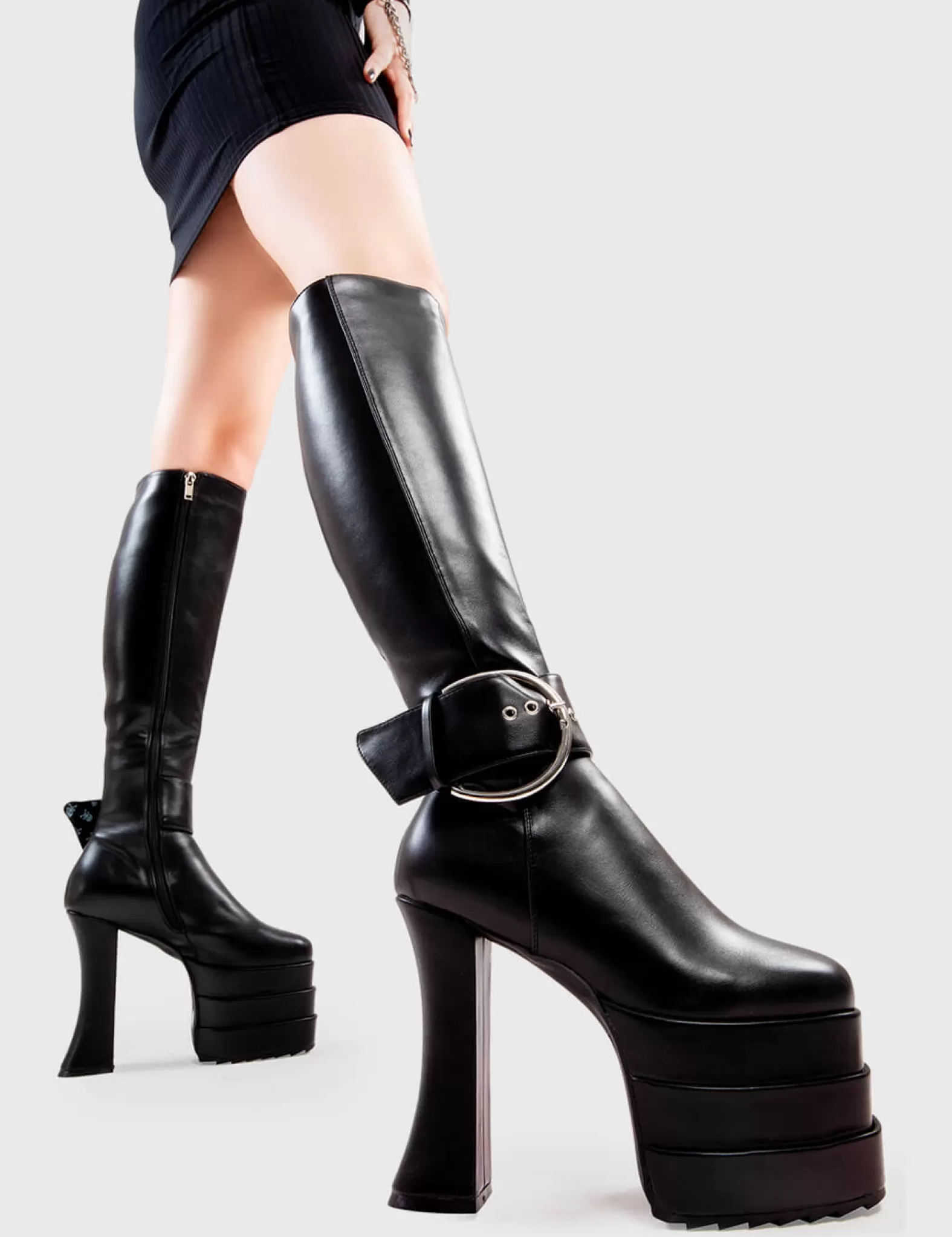 Short Term Loss Platform Knee High Boots^Lamoda Flash Sale