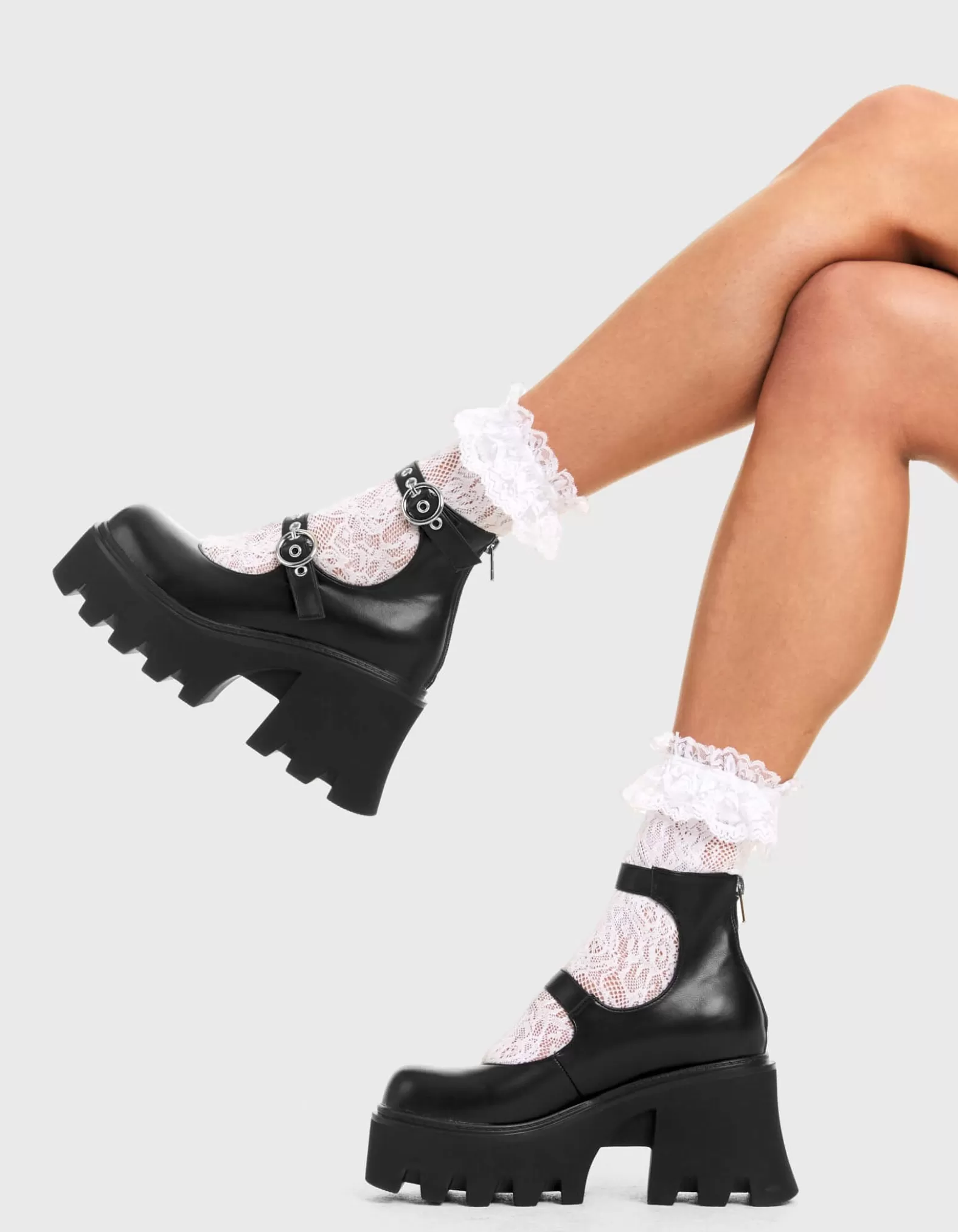 Slow Jamz Chunky Platform Ankle Boots^Lamoda New