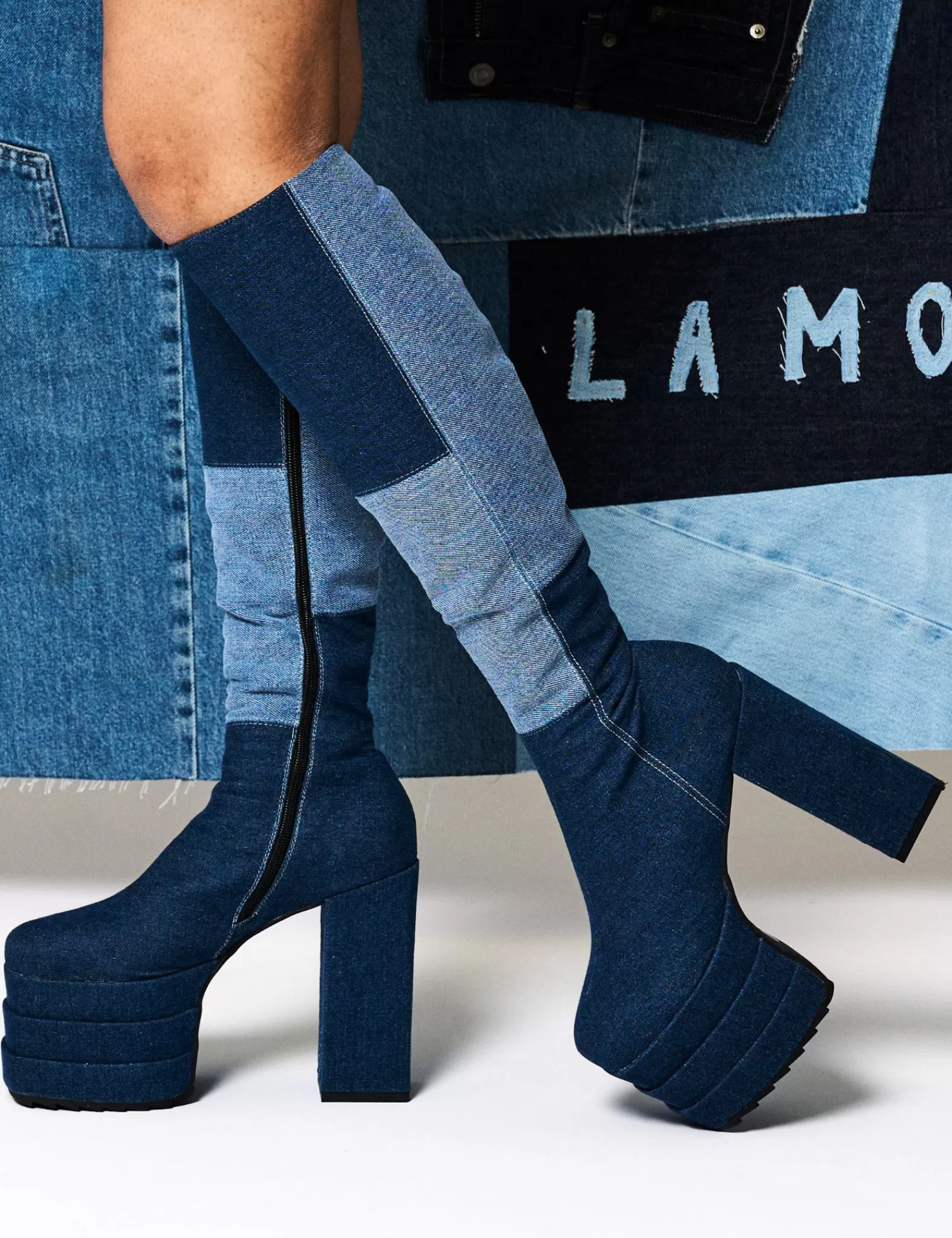 Talk Of The Town Platform Knee High Boots^Lamoda Best