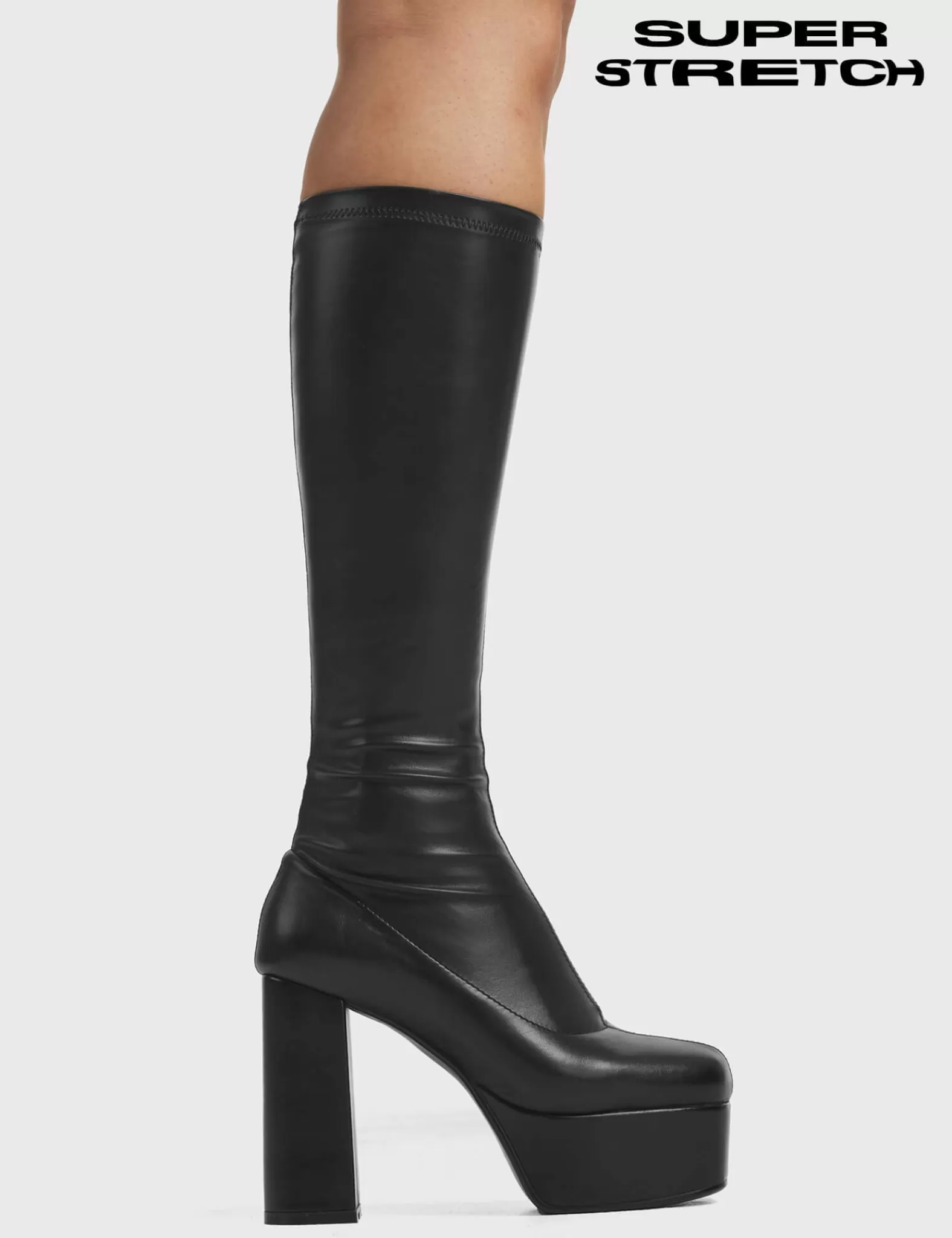 Whatta Showdown Super Stretch Platform Knee High Boots^Lamoda Best