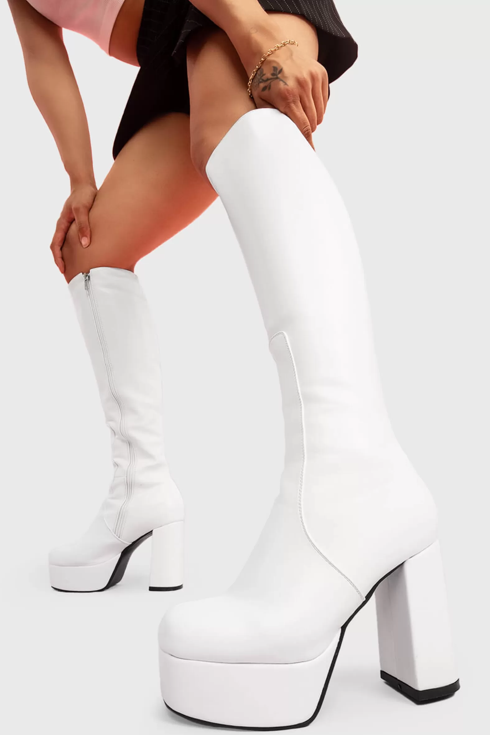 Whatta Showdown Wide Calf Platform Knee High Boots^Lamoda Flash Sale