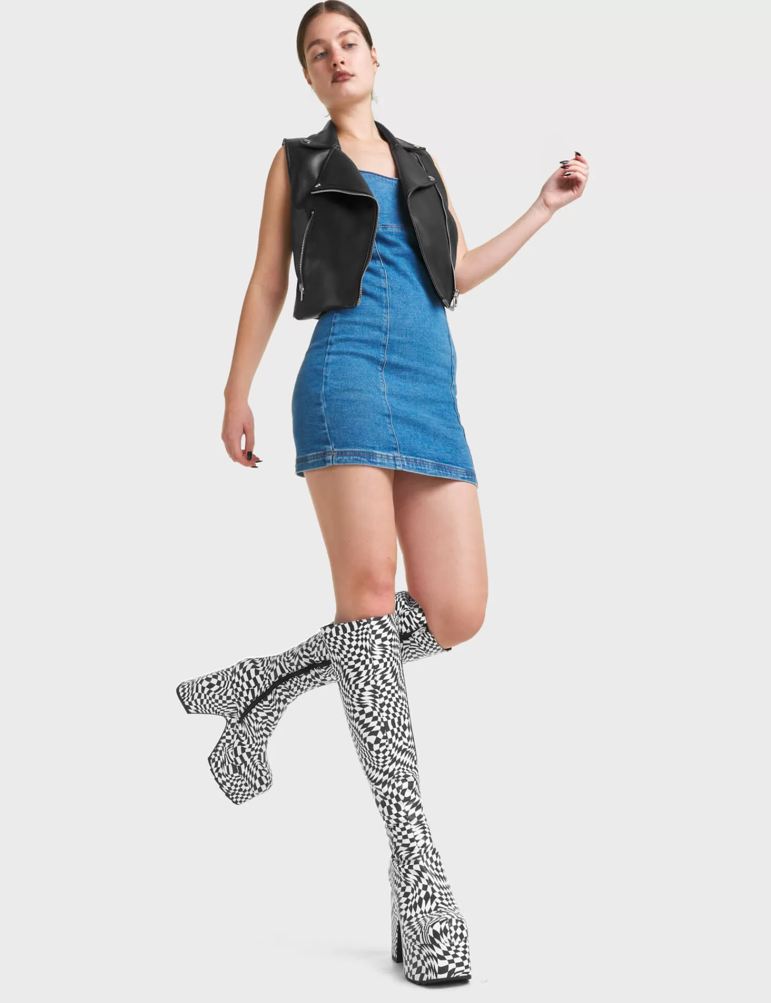 Willpower Platform Knee High Boots^Lamoda Online