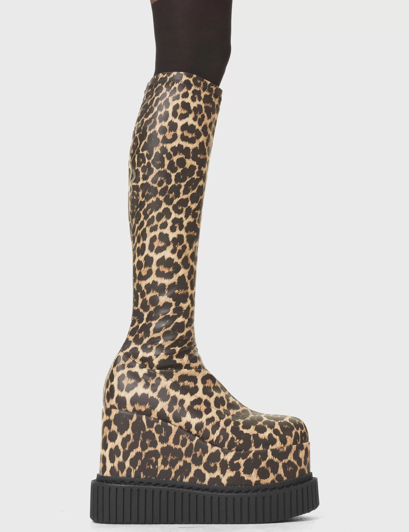 You're Wild Chunky Platform Creeper Knee High Boots^Lamoda Online