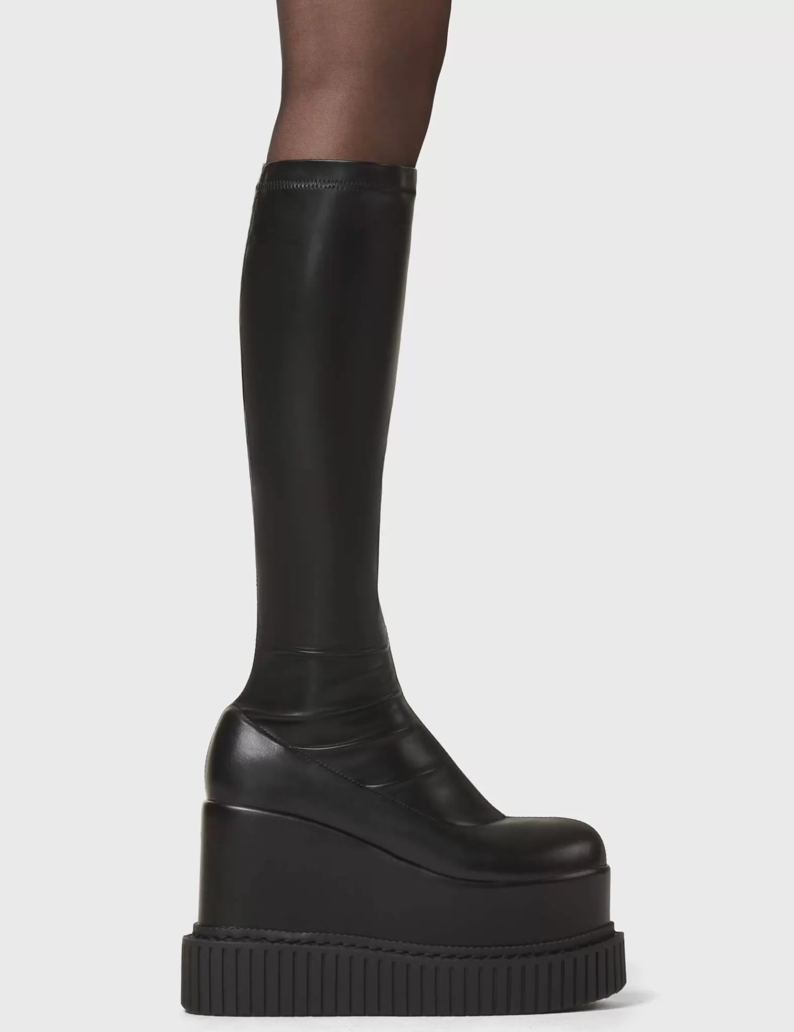 You're Wild Chunky Platform Creeper Knee High Boots^Lamoda Hot