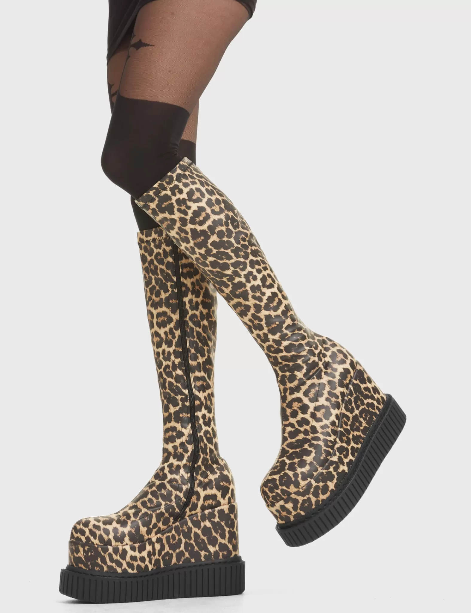 You're Wild Chunky Platform Creeper Knee High Boots^Lamoda Online